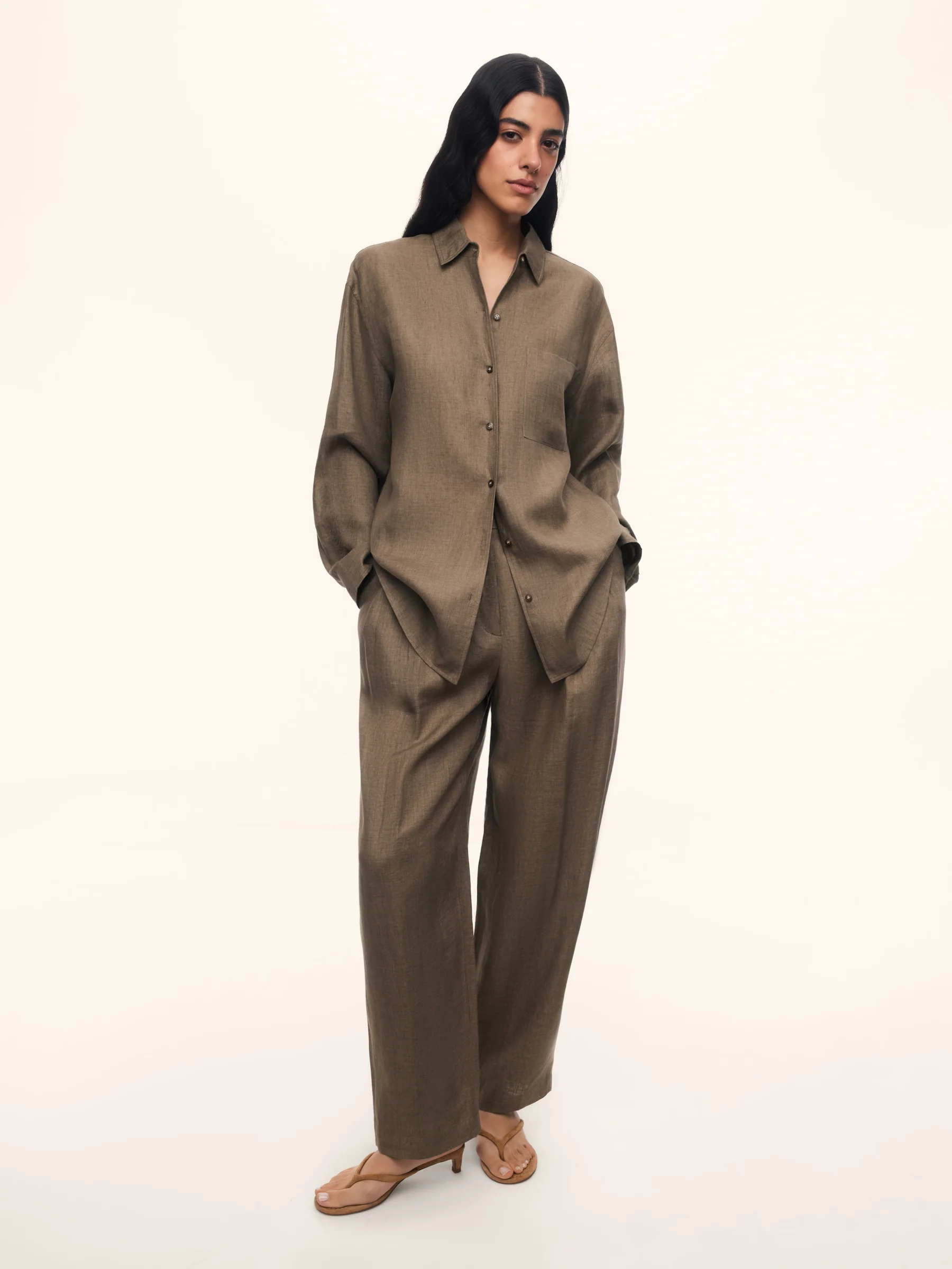 Affogato linen trousers