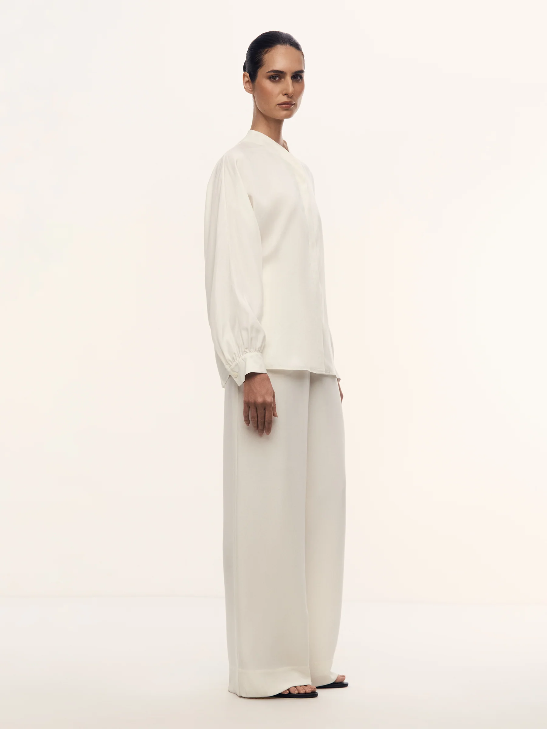 Ecru silk blouse - Image 3