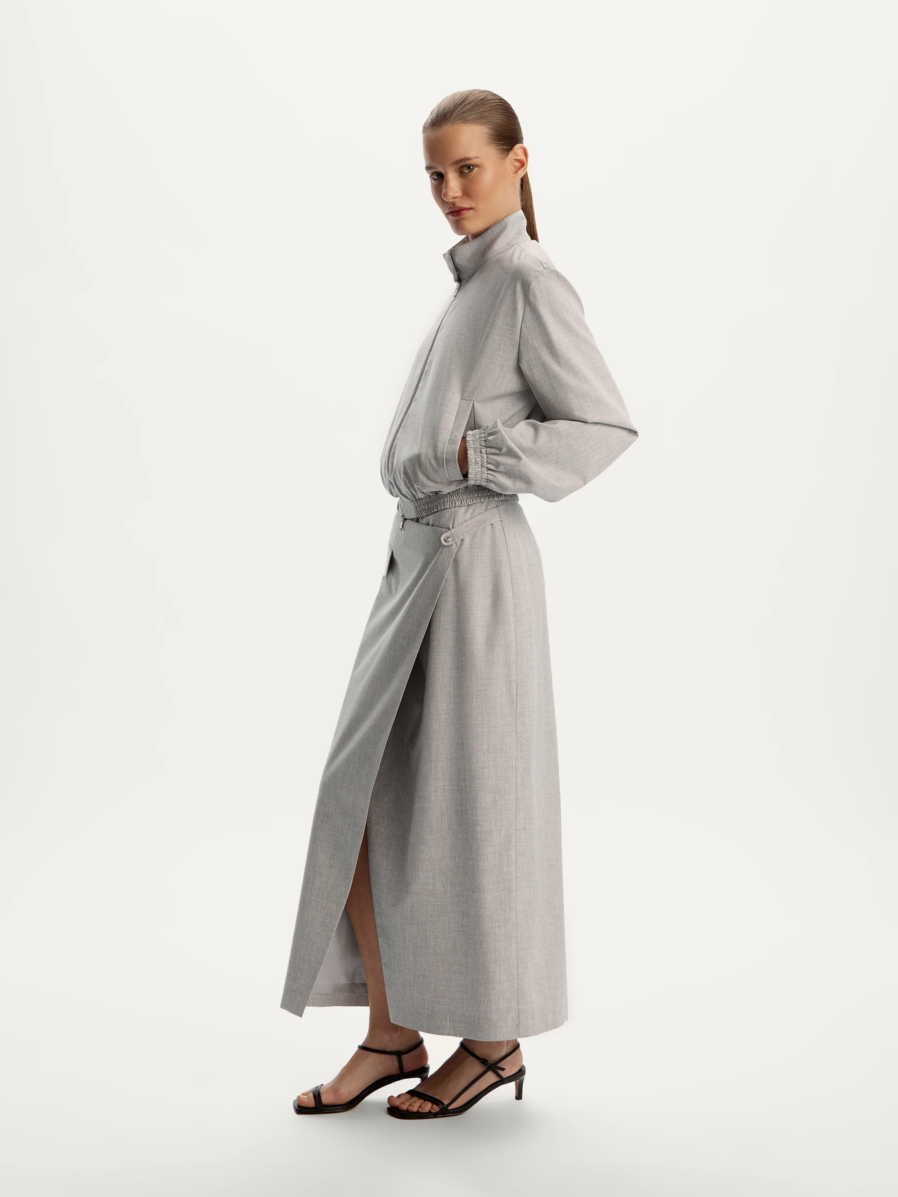Asymmetric midi skirt - Image 2