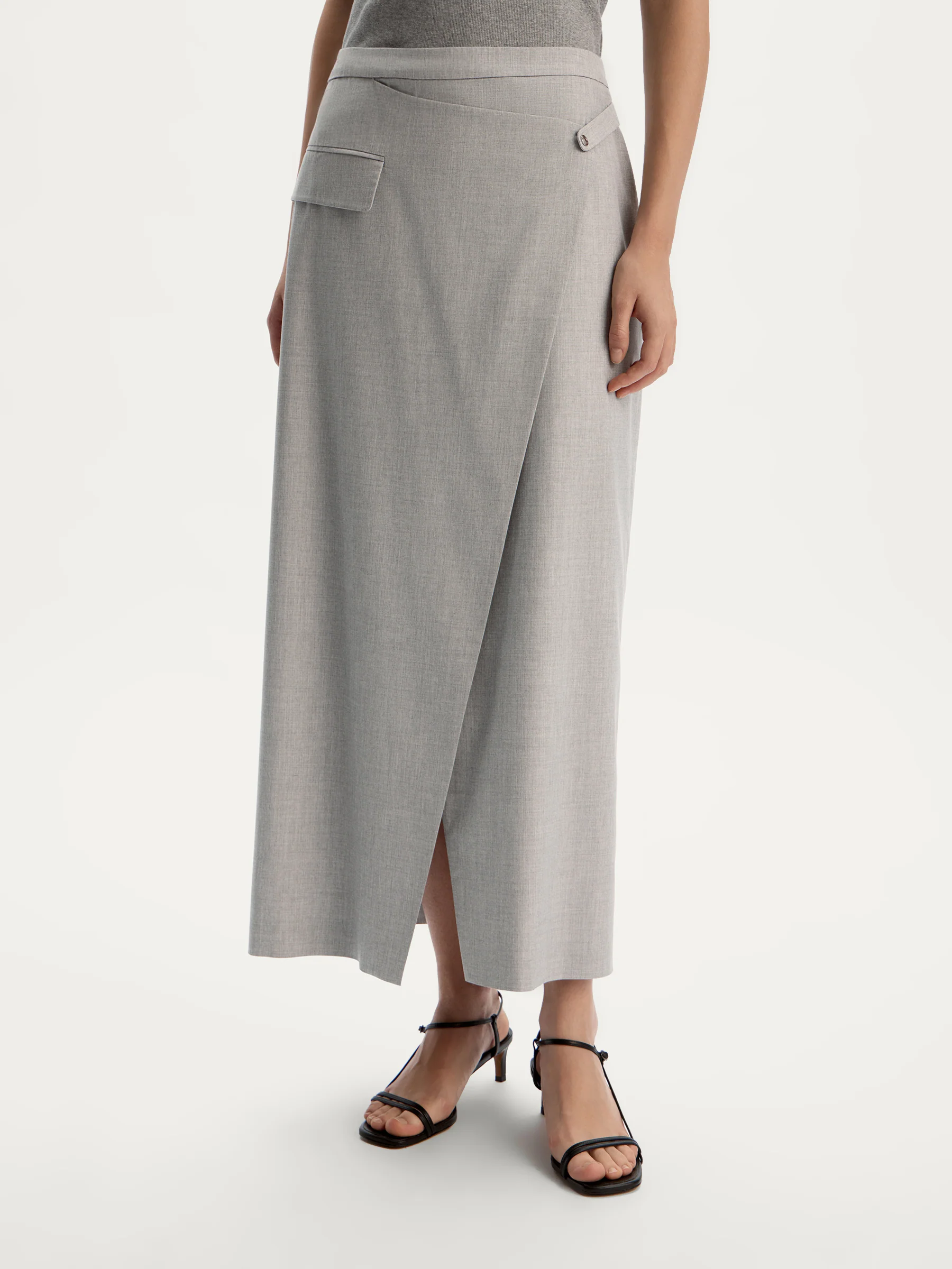 Asymmetric midi skirt - Image 3