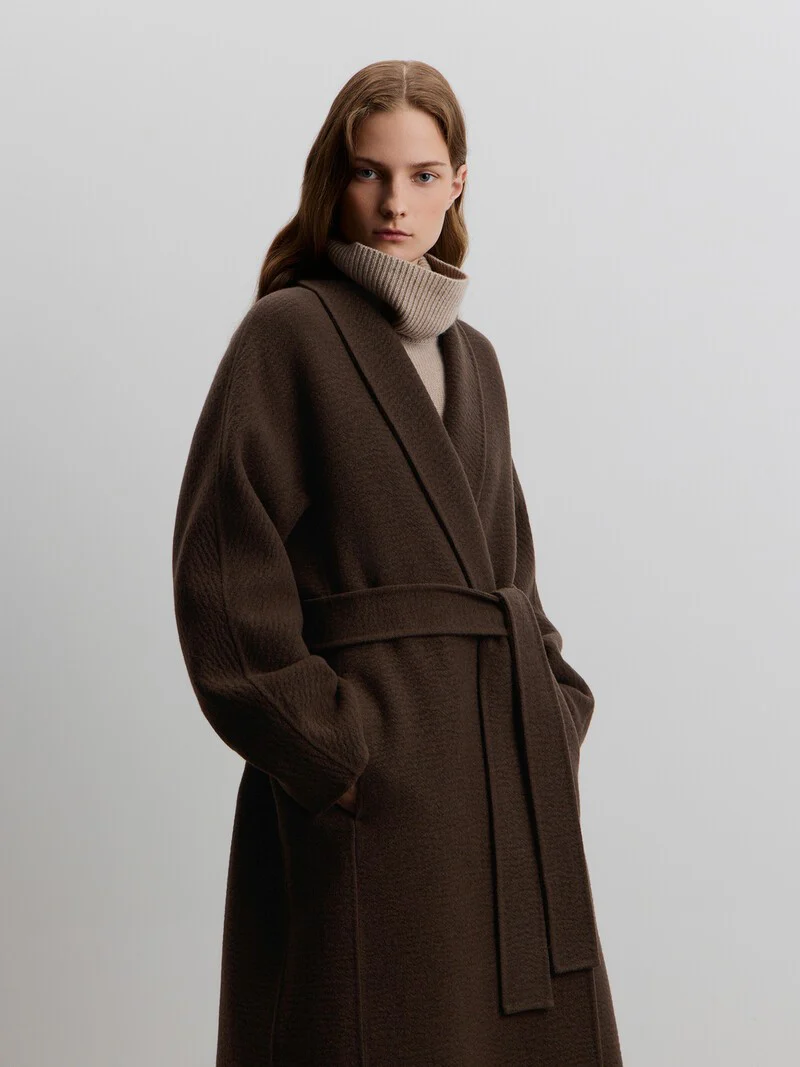Belted cashmere coat - Image 3