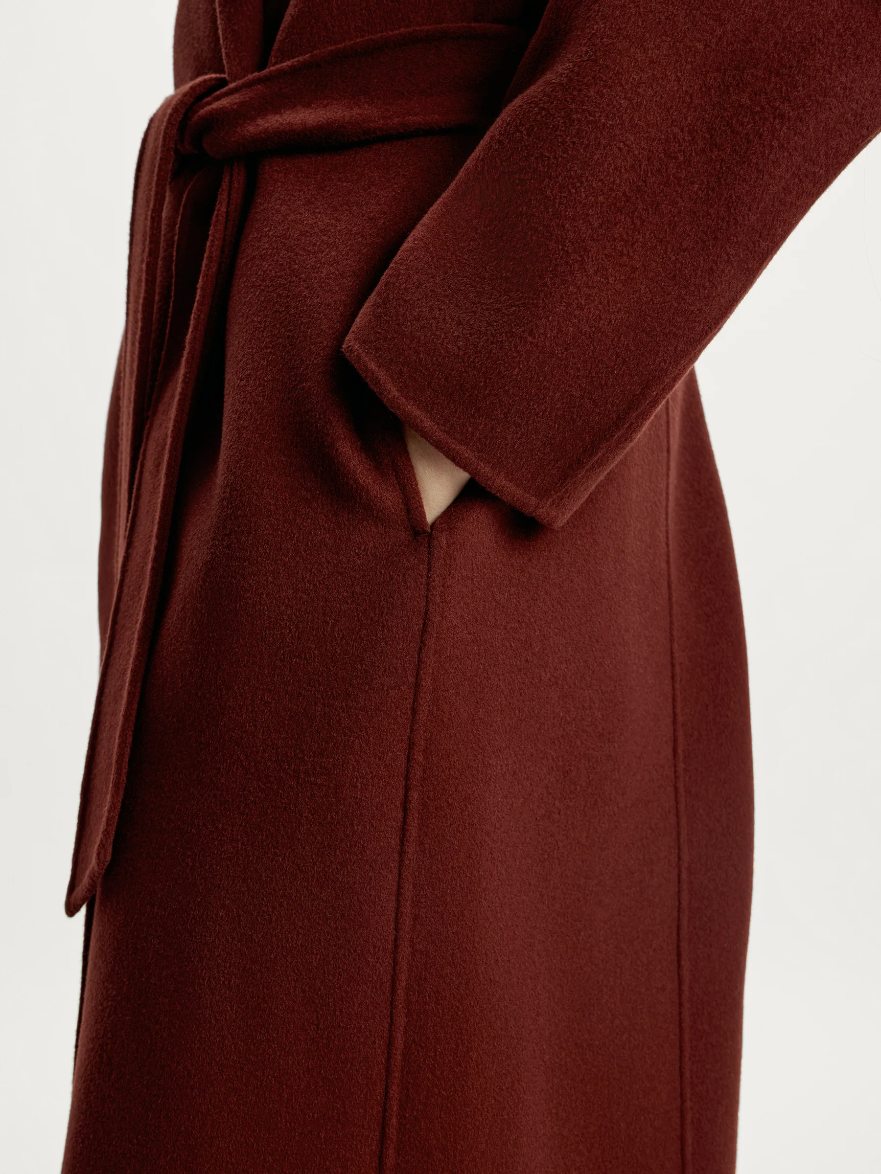 Belted merino coat - Image 4