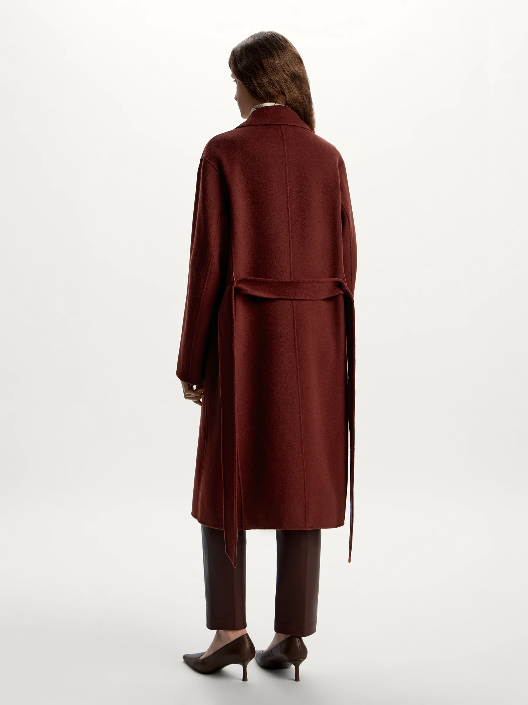 Belted merino coat - Image 5