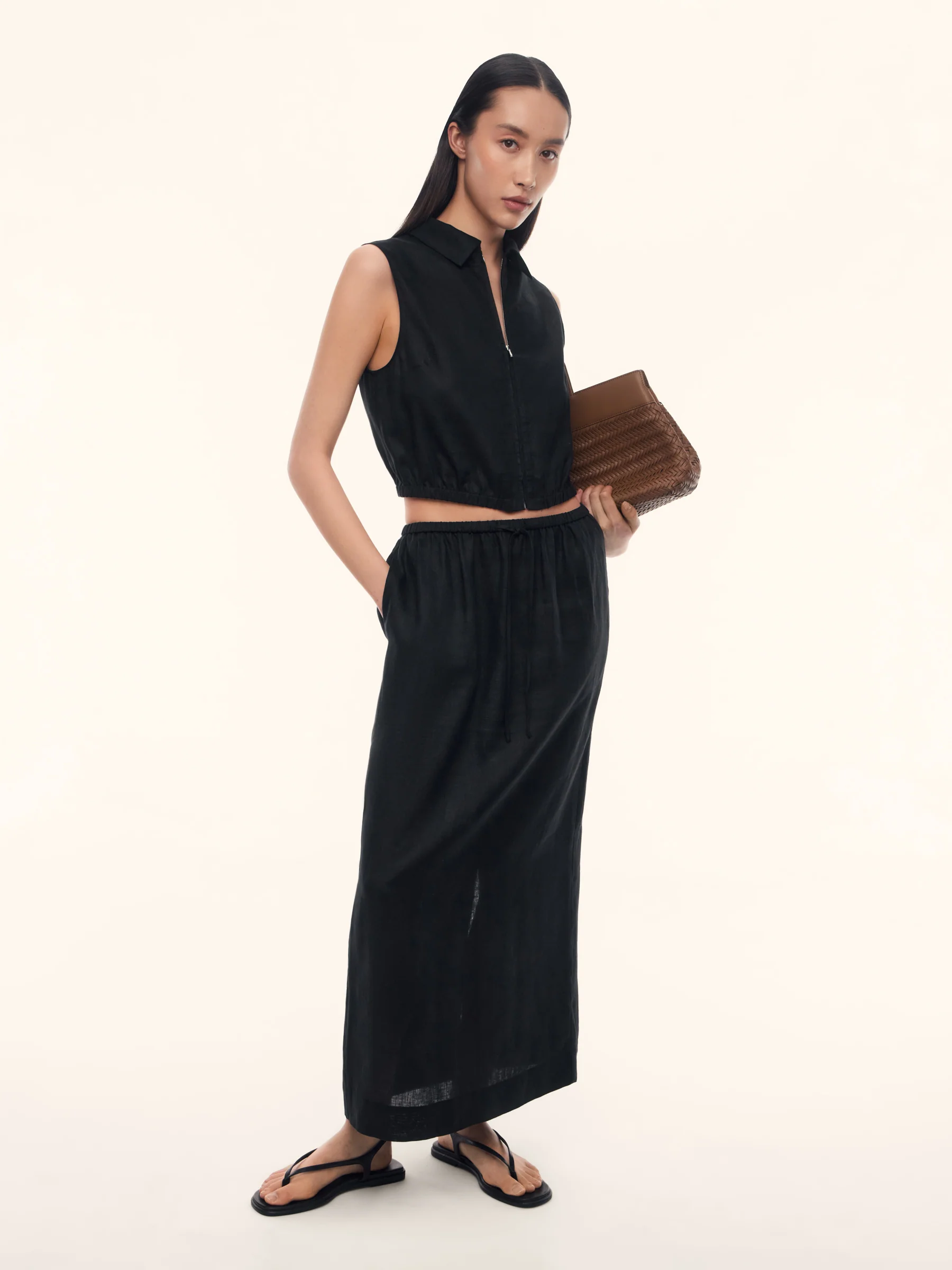 Bessette linen skirt