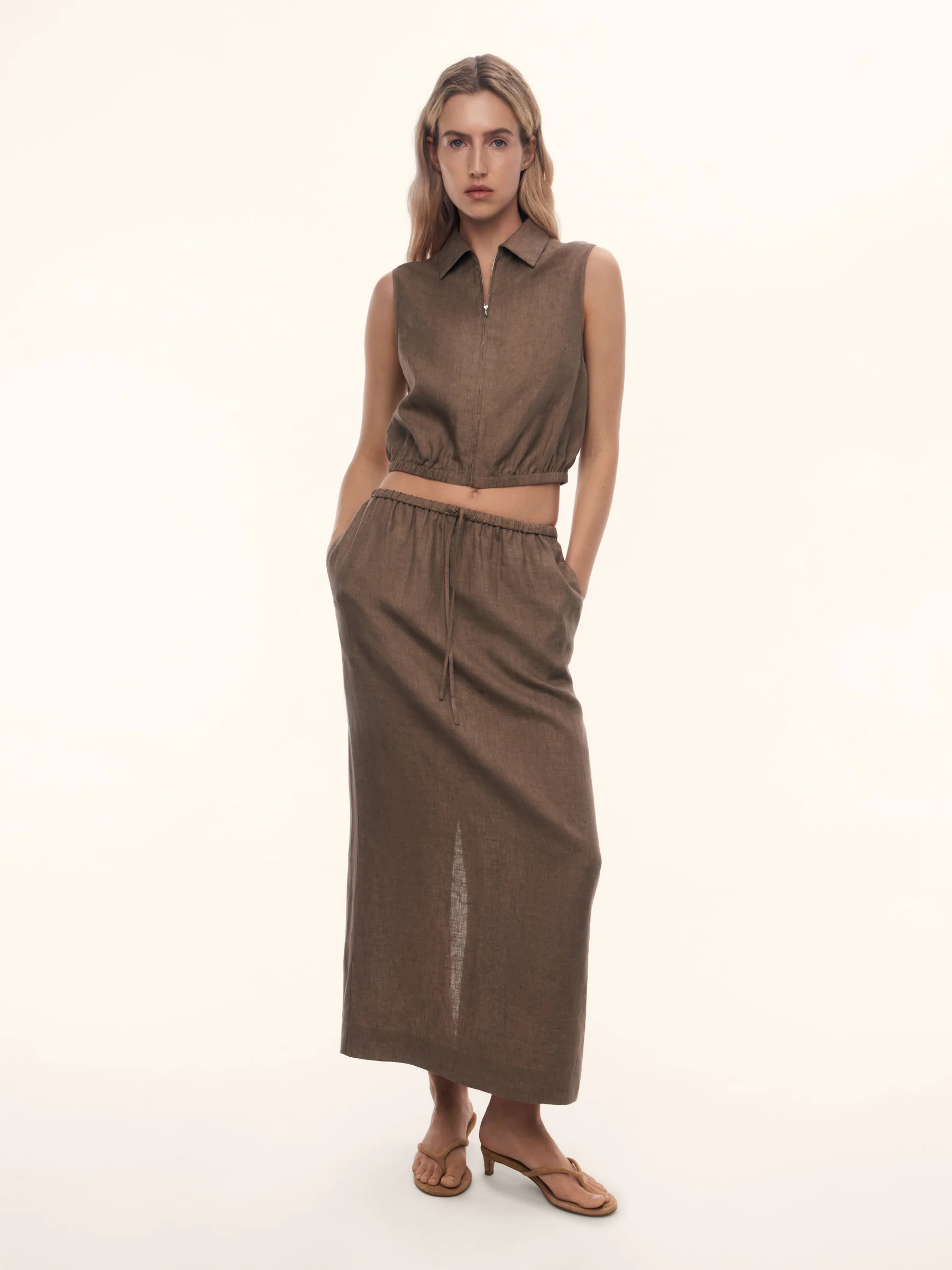 Bessette linen skirt