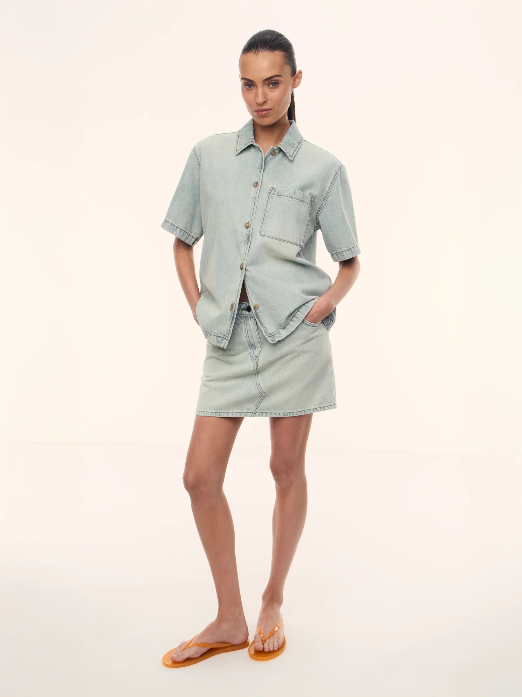 Beverly Hills denim skirt