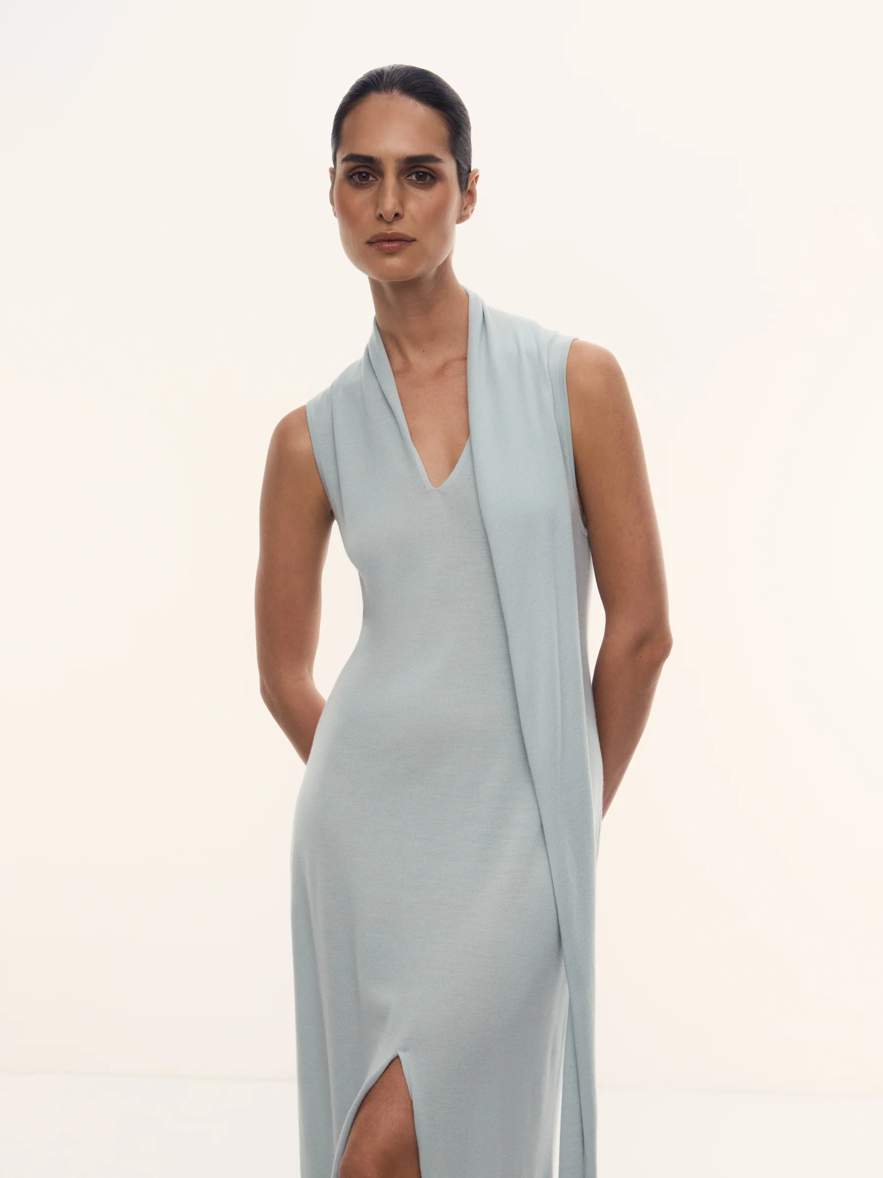 Carolyn merino-silk dress - Image 3