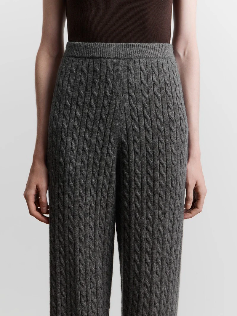 Cashmere cable knit trousers - Image 4