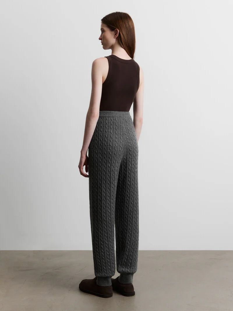Cashmere cable knit trousers - Image 5