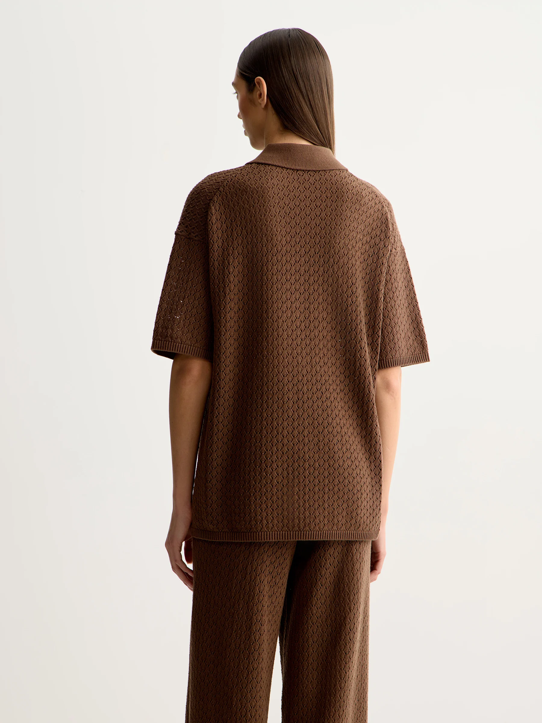 Cotton knit polo jumper - Image 5