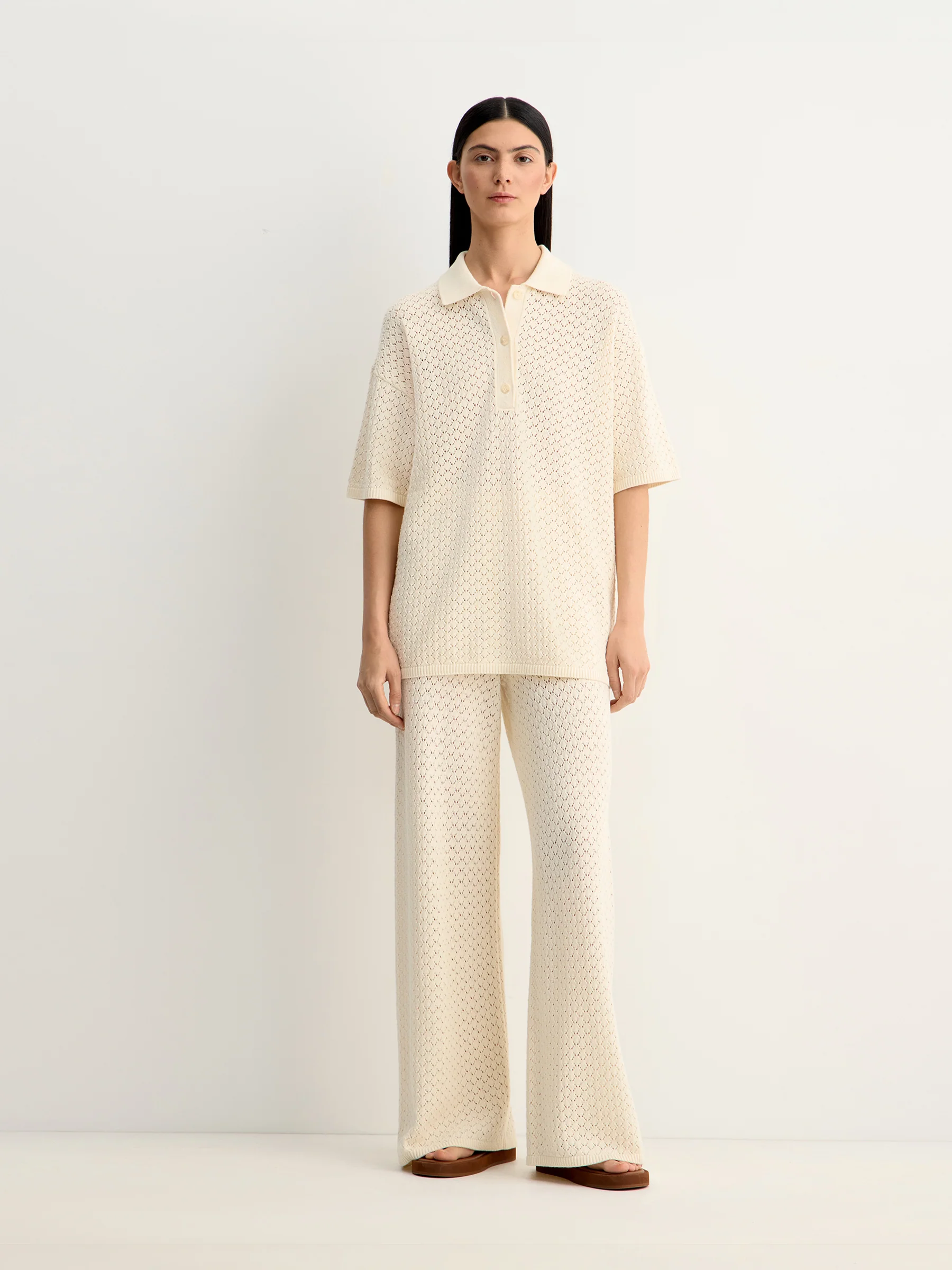 Cotton knit polo jumper - Image 2