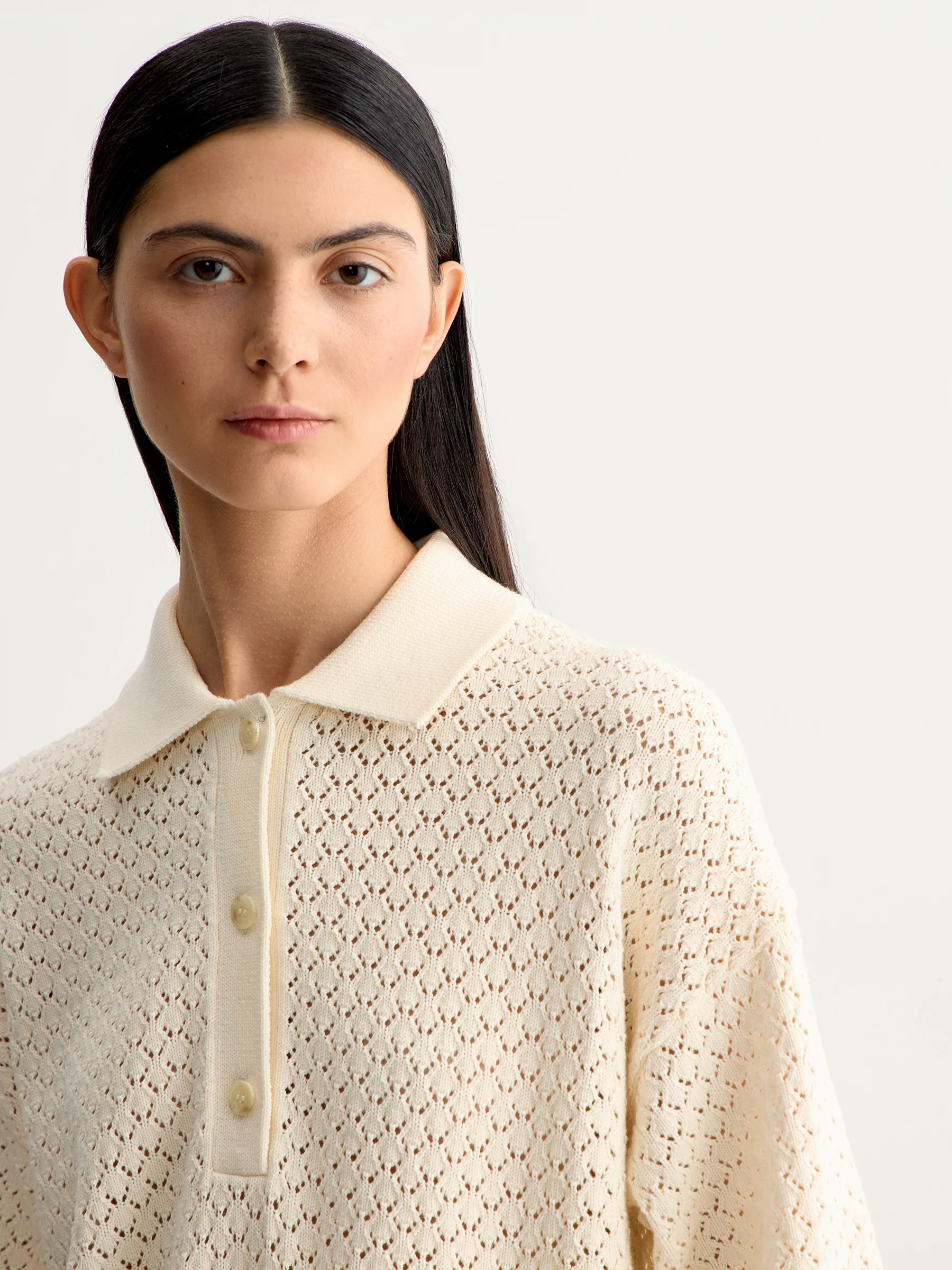 Cotton knit polo jumper - Image 5
