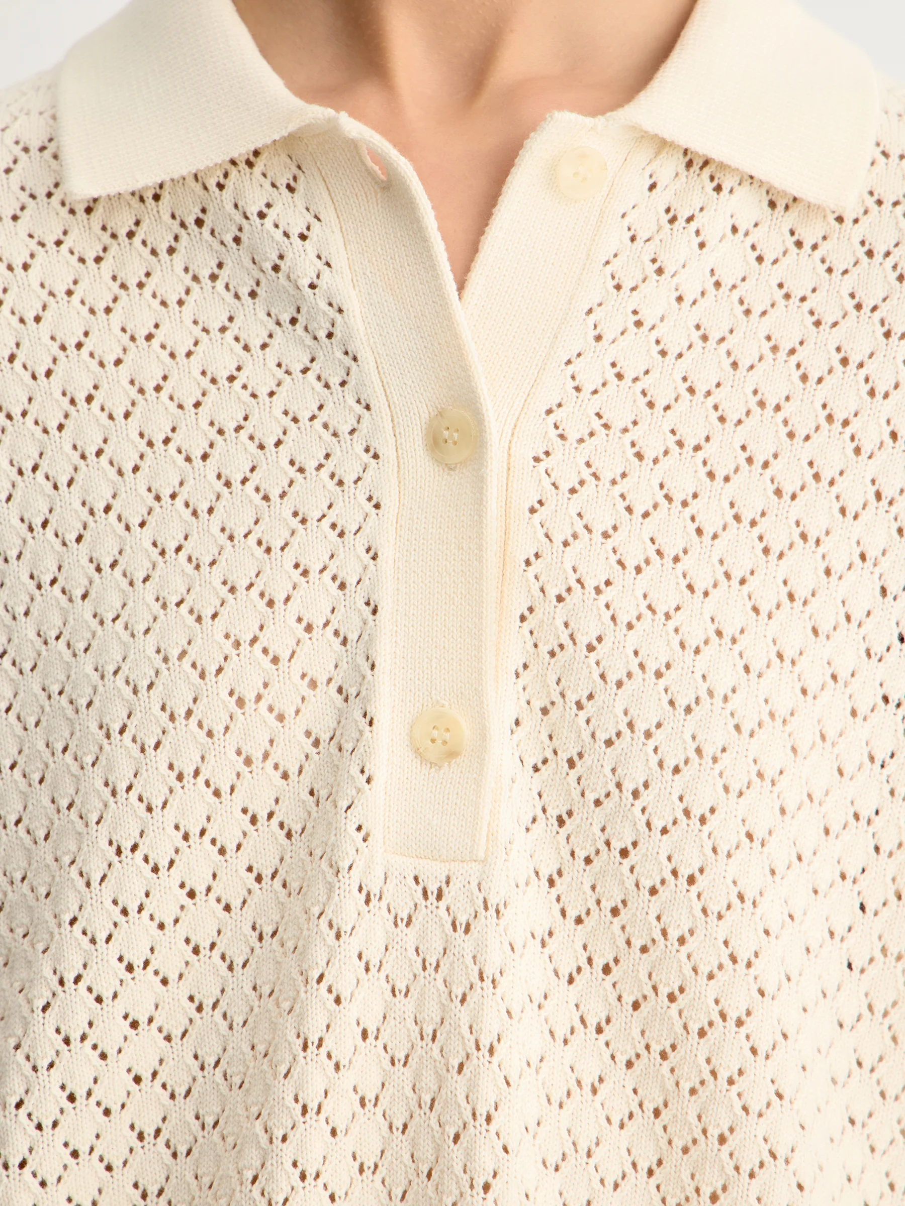 Cotton knit polo jumper - Image 6