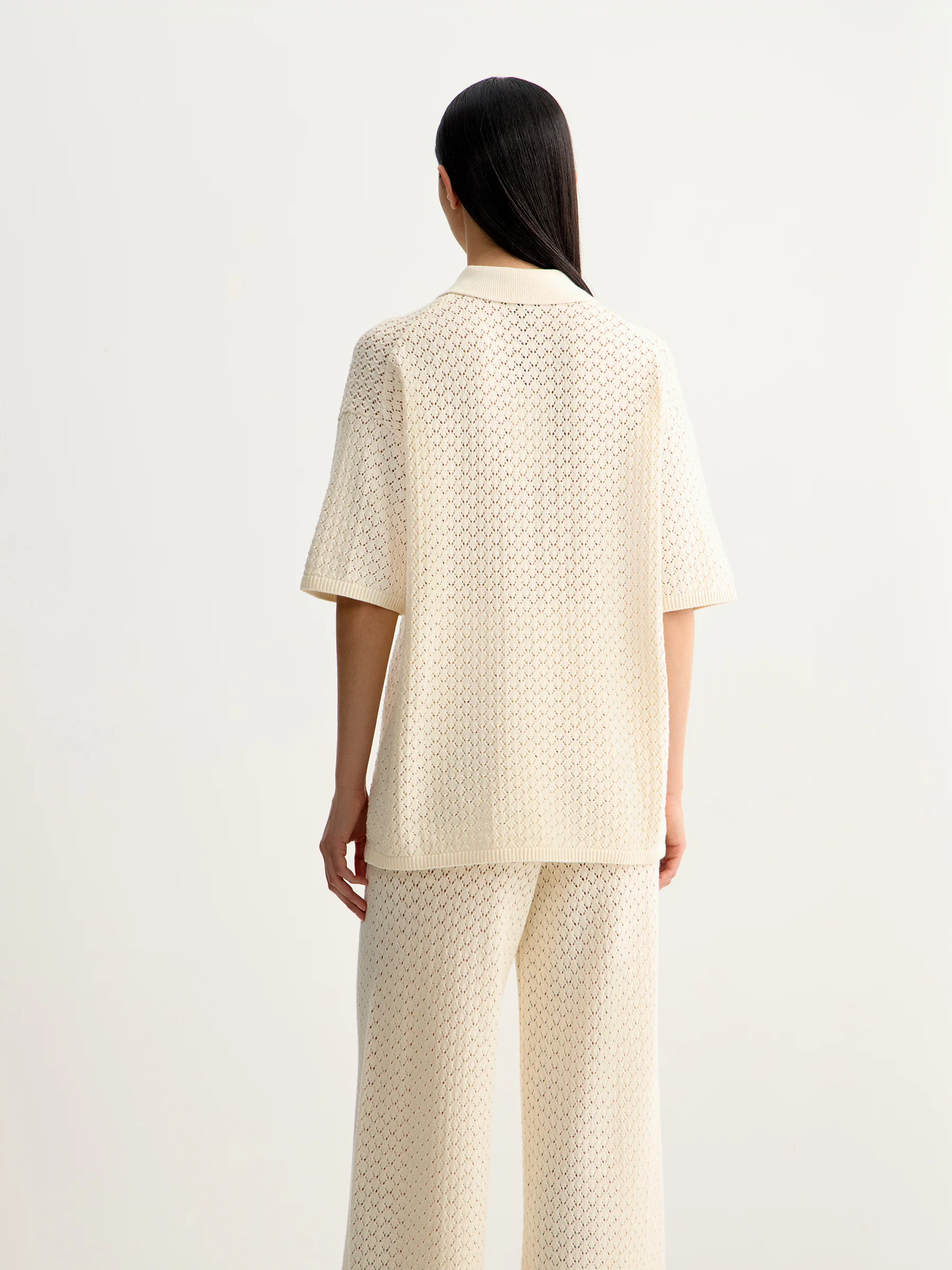 Cotton knit polo jumper - Image 7