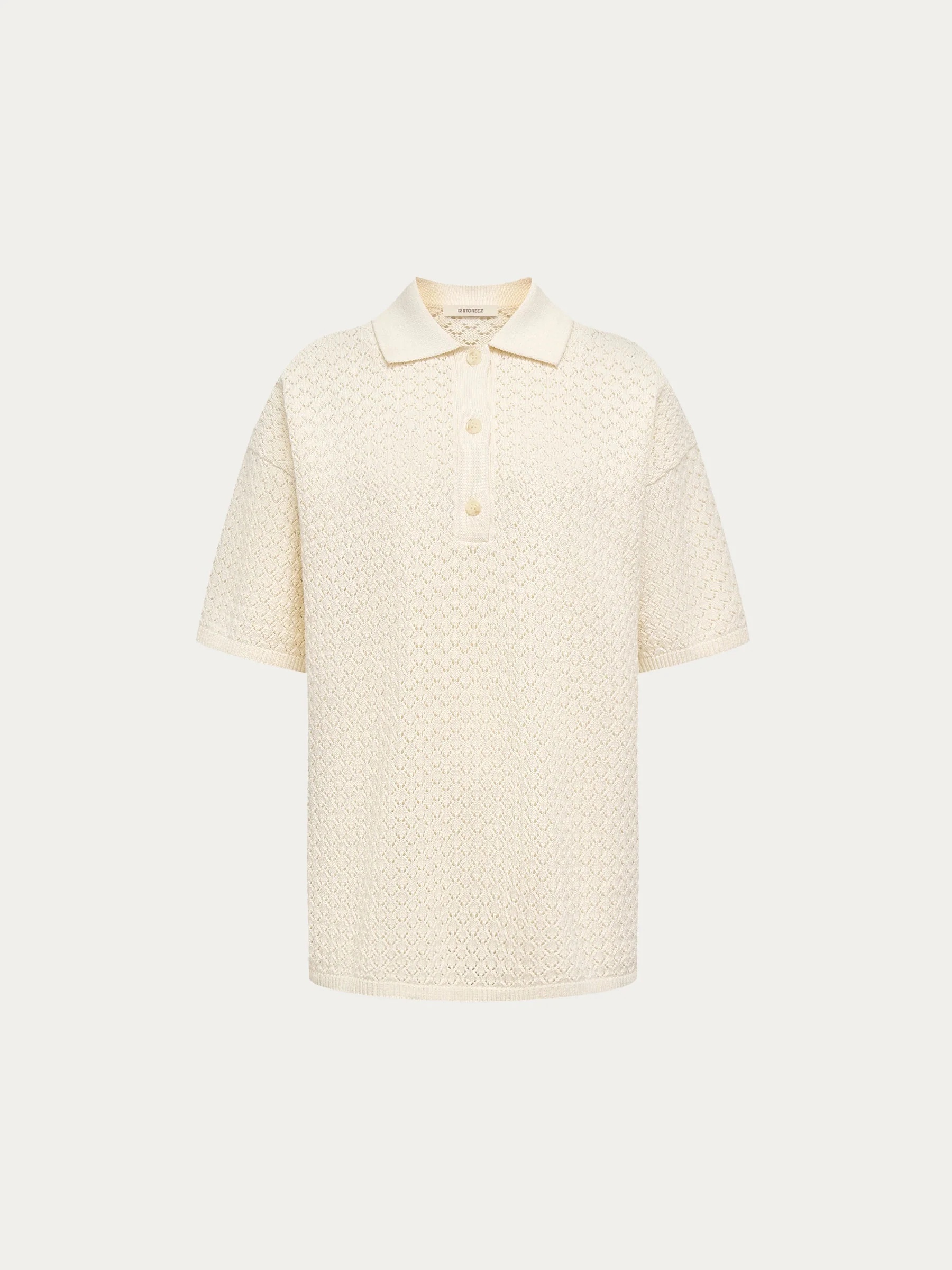 Cotton knit polo jumper - Image 8