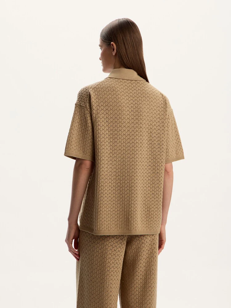 Cotton knit polo jumper - Image 6
