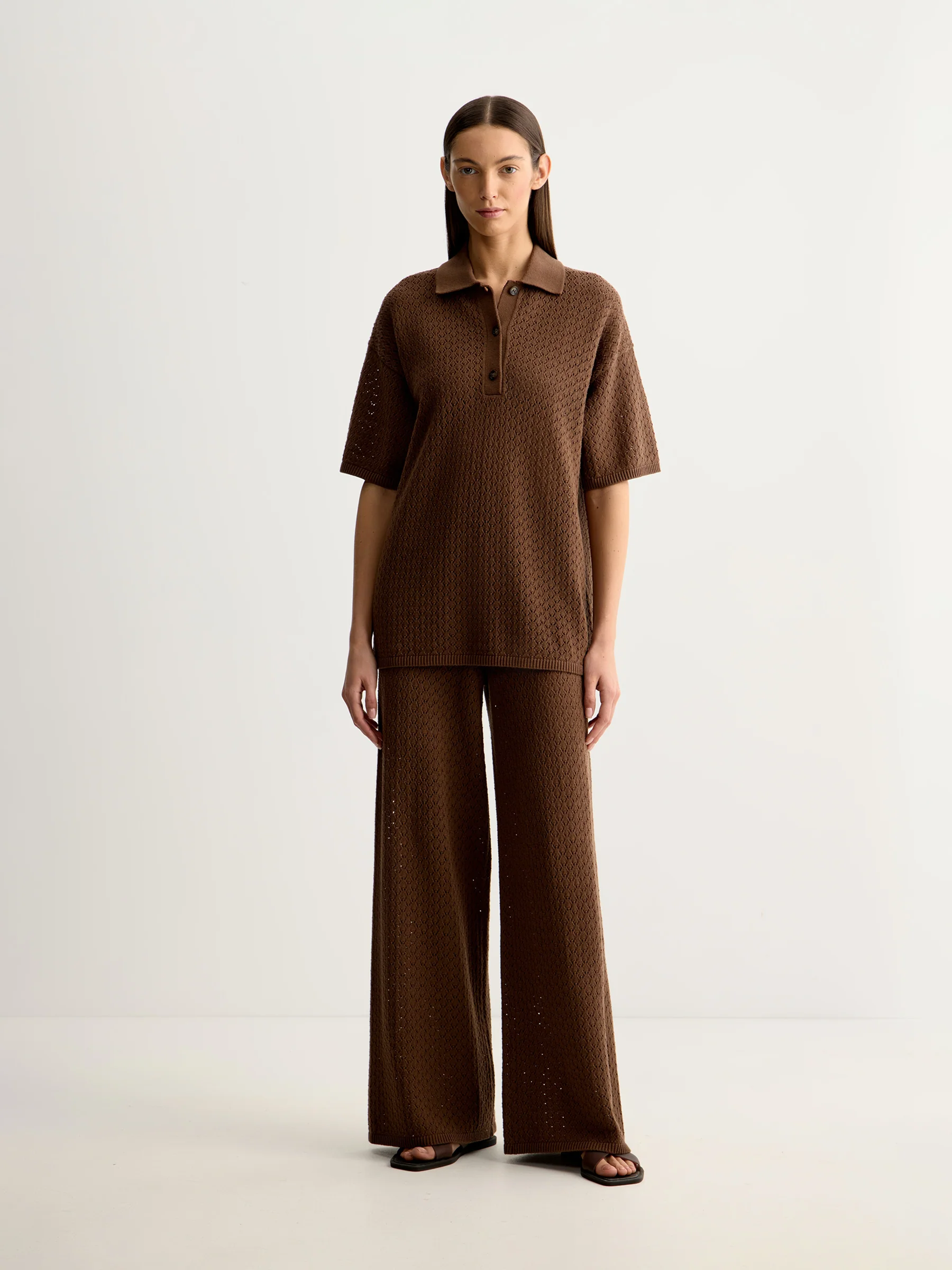 Cotton knit trousers