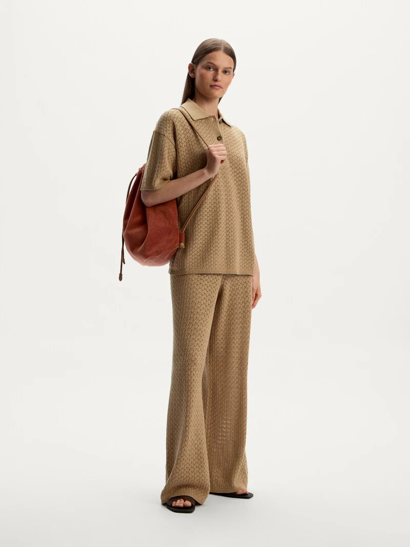 Cotton knit trousers