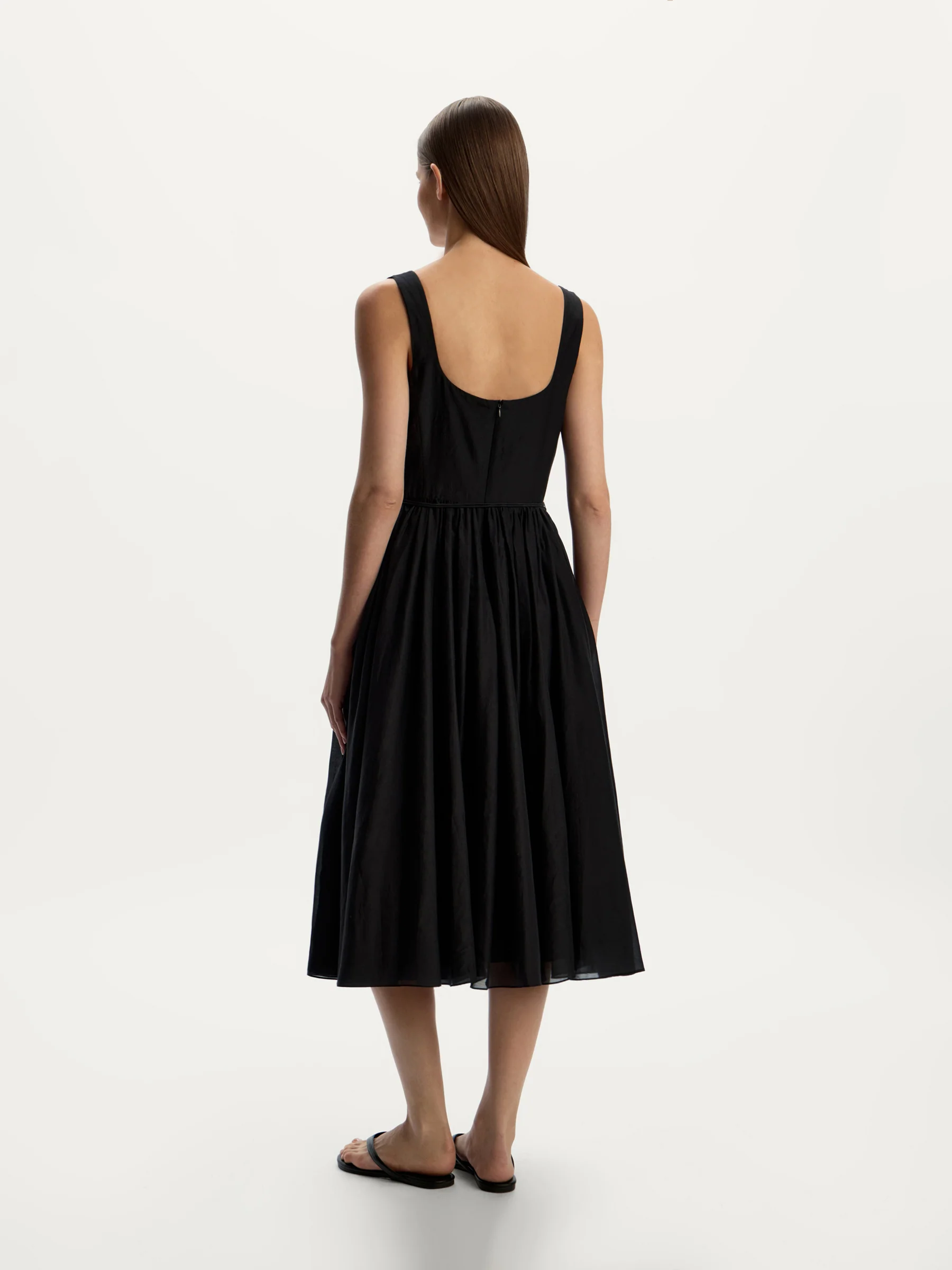 Cotton-silk midi dress - Image 5