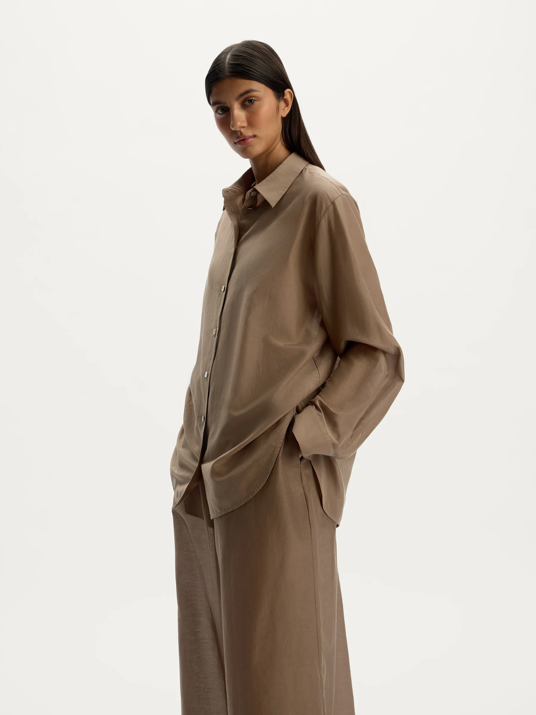 Cotton-silk shirt