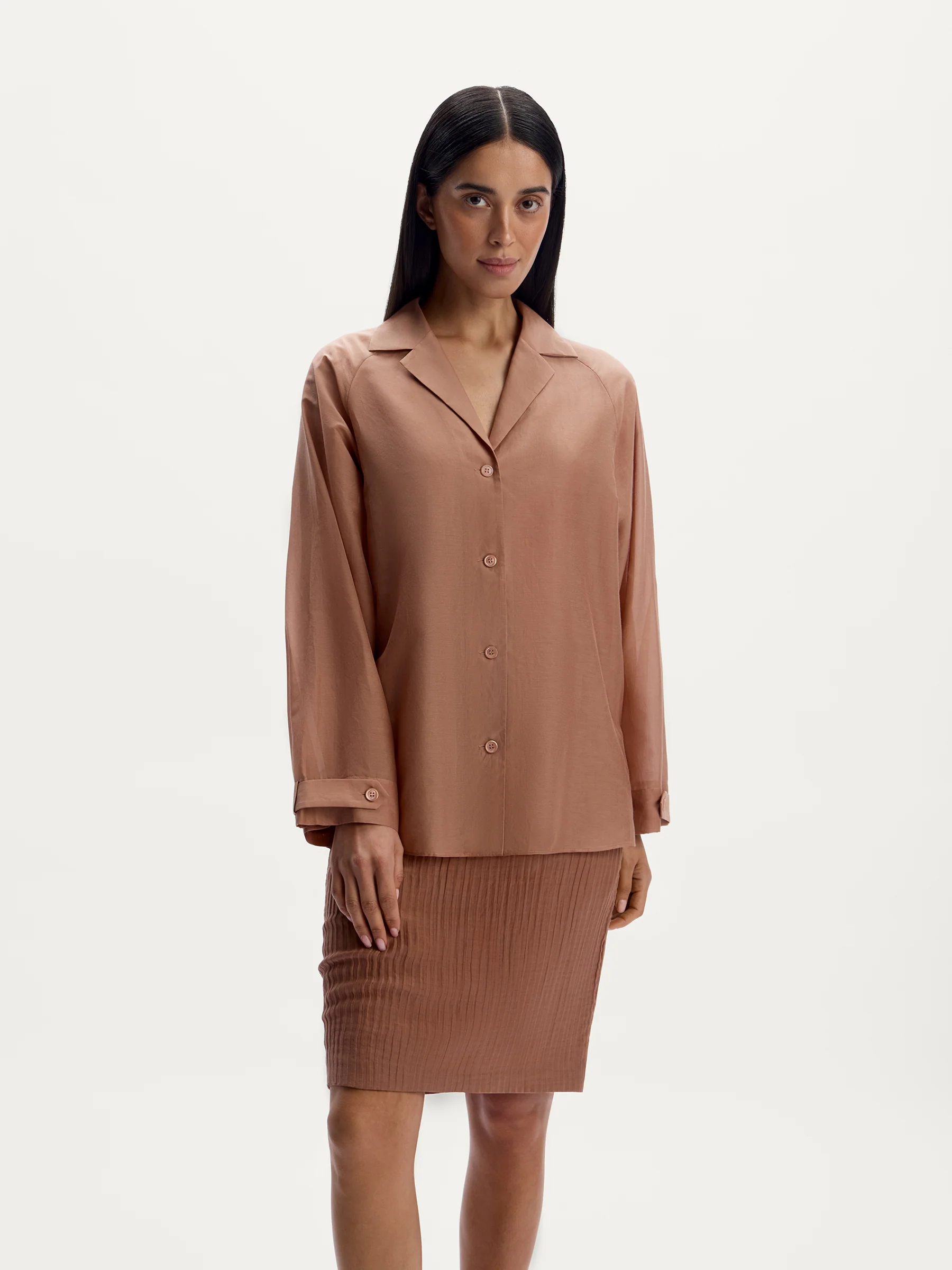 Cotton-silk shirt