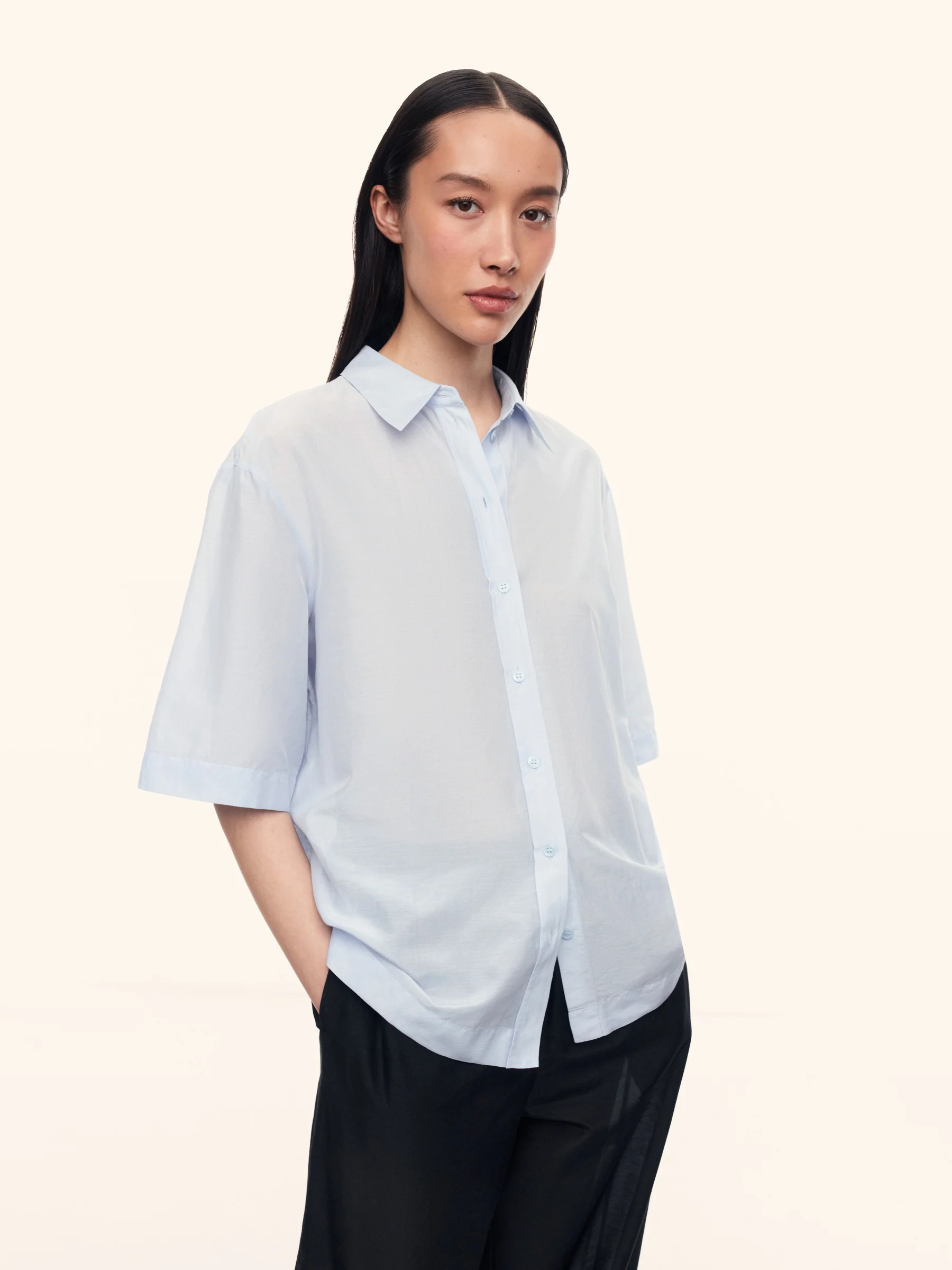 Cotton-silk shirt