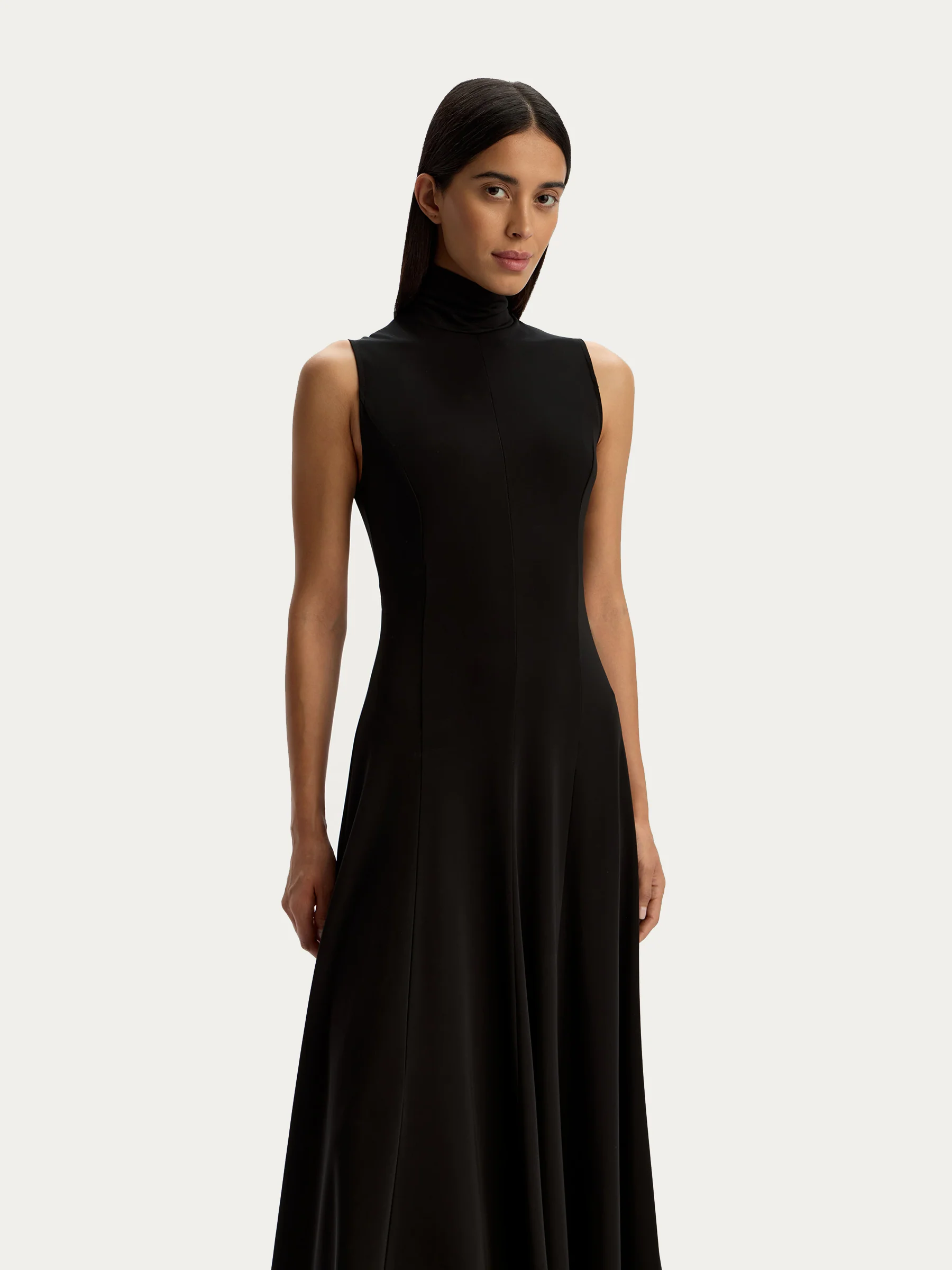 Crepe maxi dress