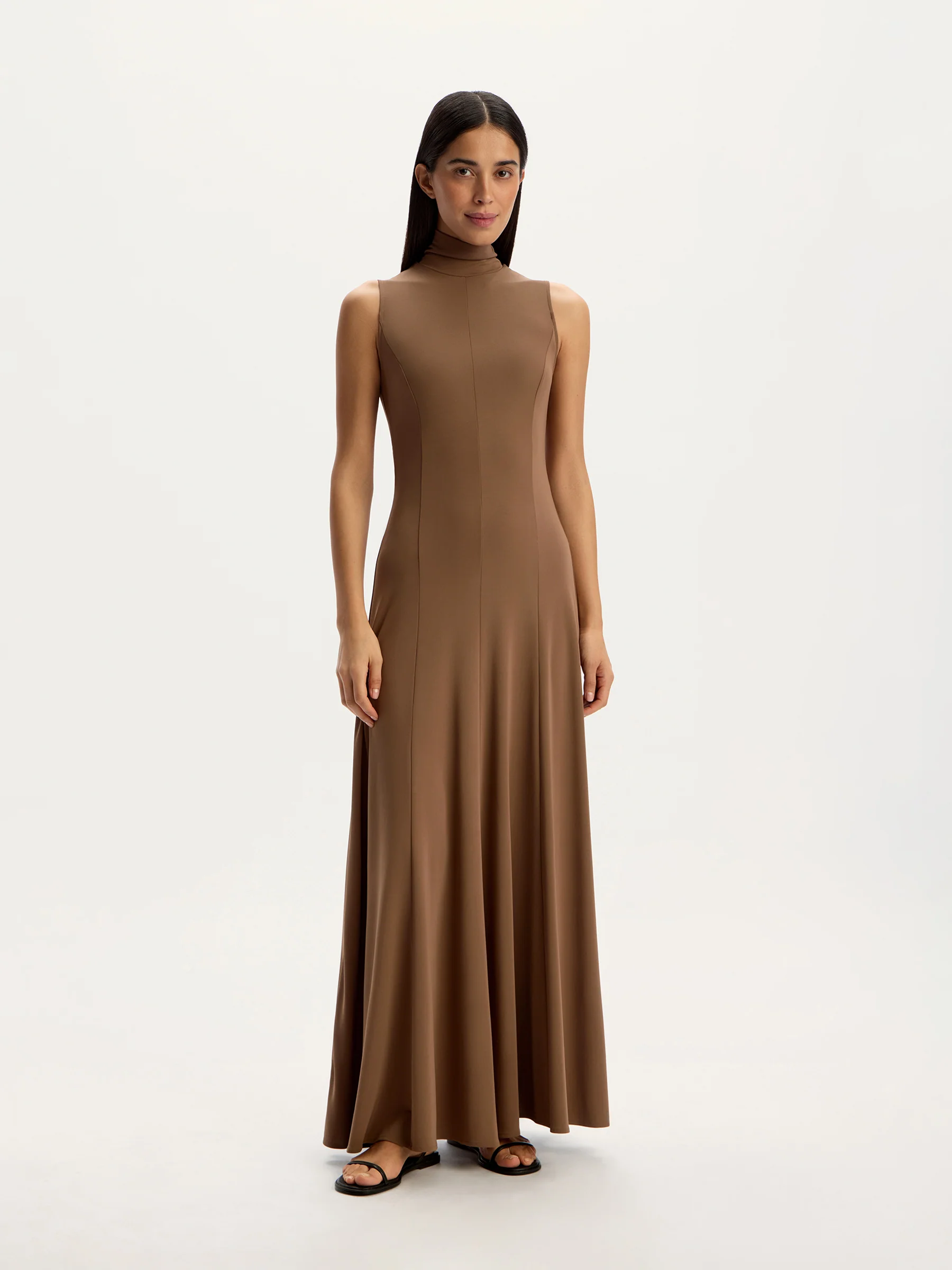 Crepe maxi dress