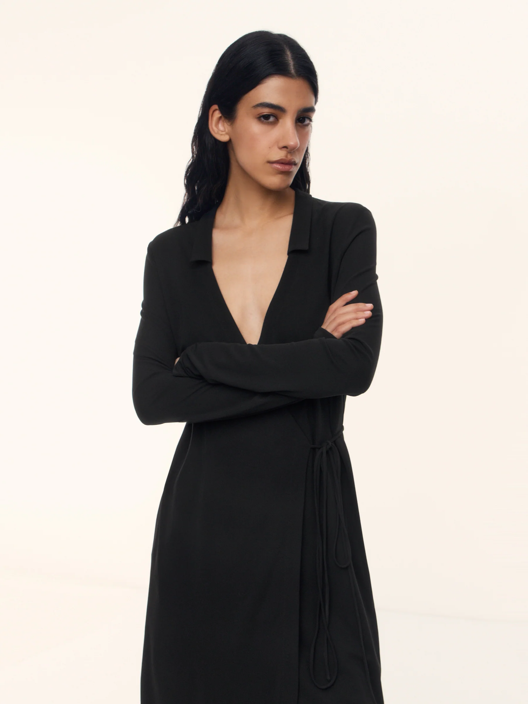 Crepe wrap dress - Image 3