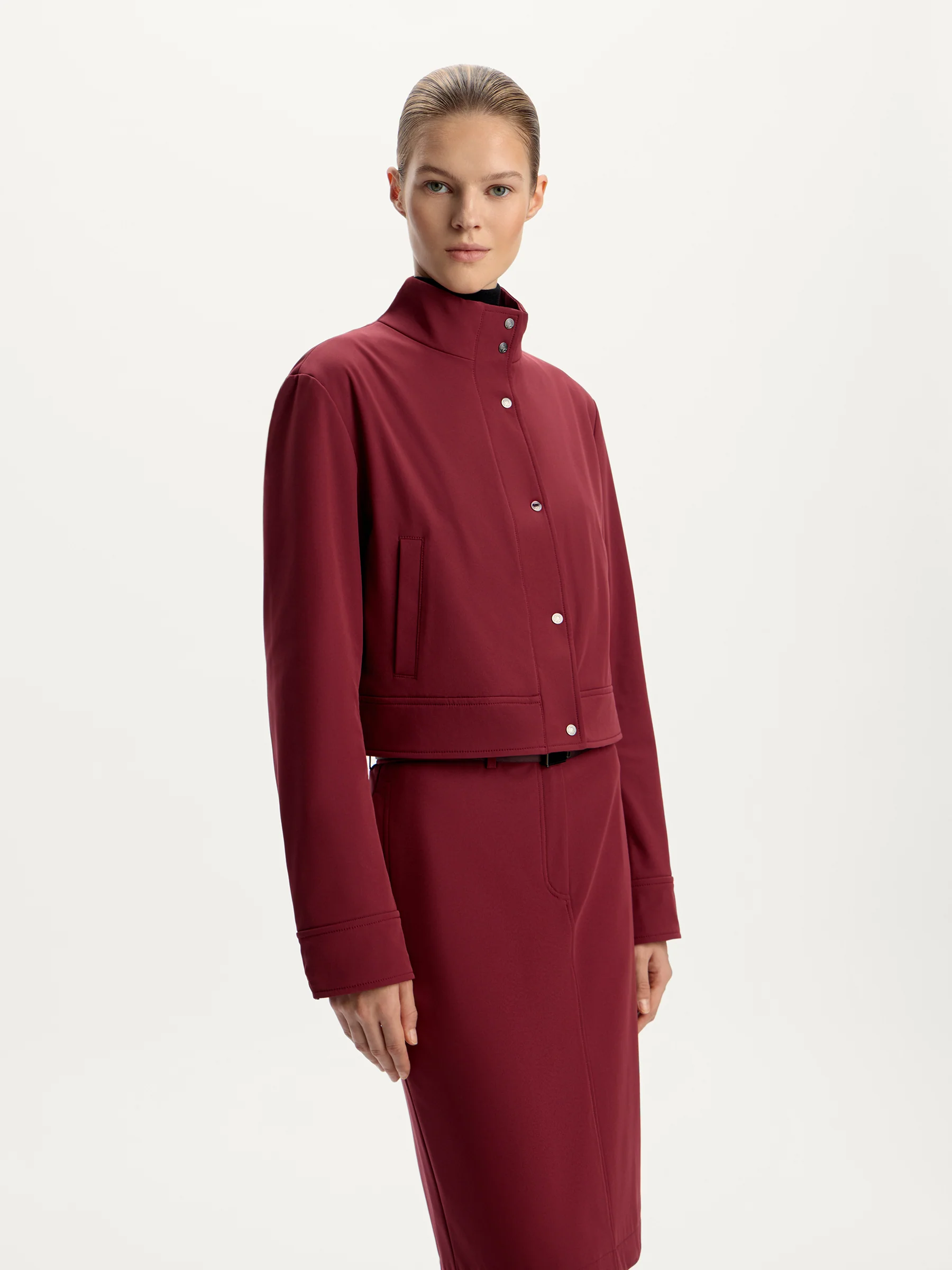 Cropped shell jacket
