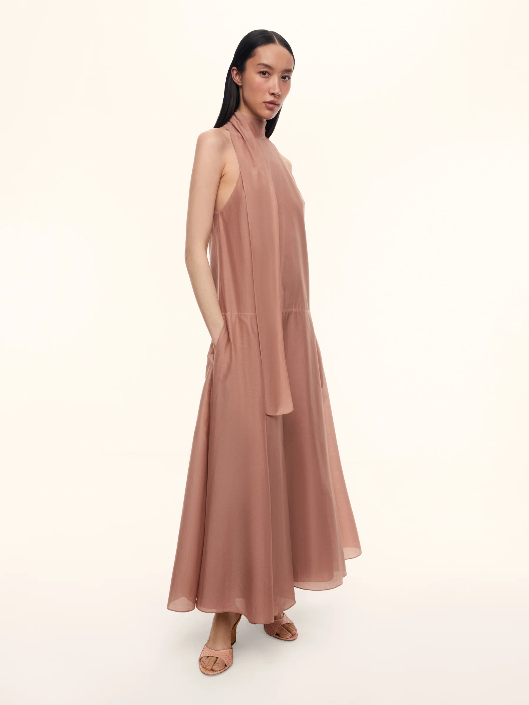 Dahlia cotton-silk dress