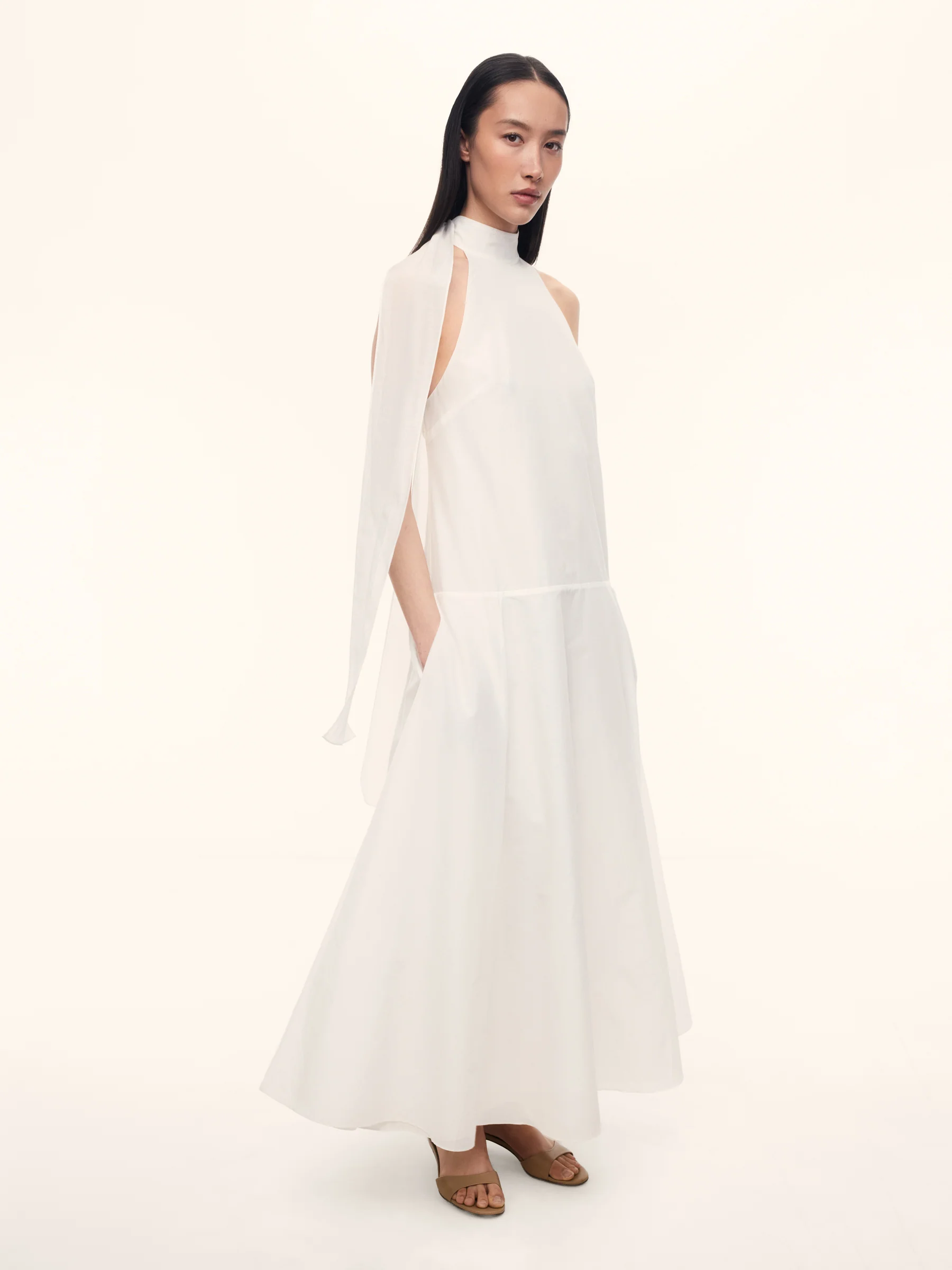 Dahlia cotton-silk dress