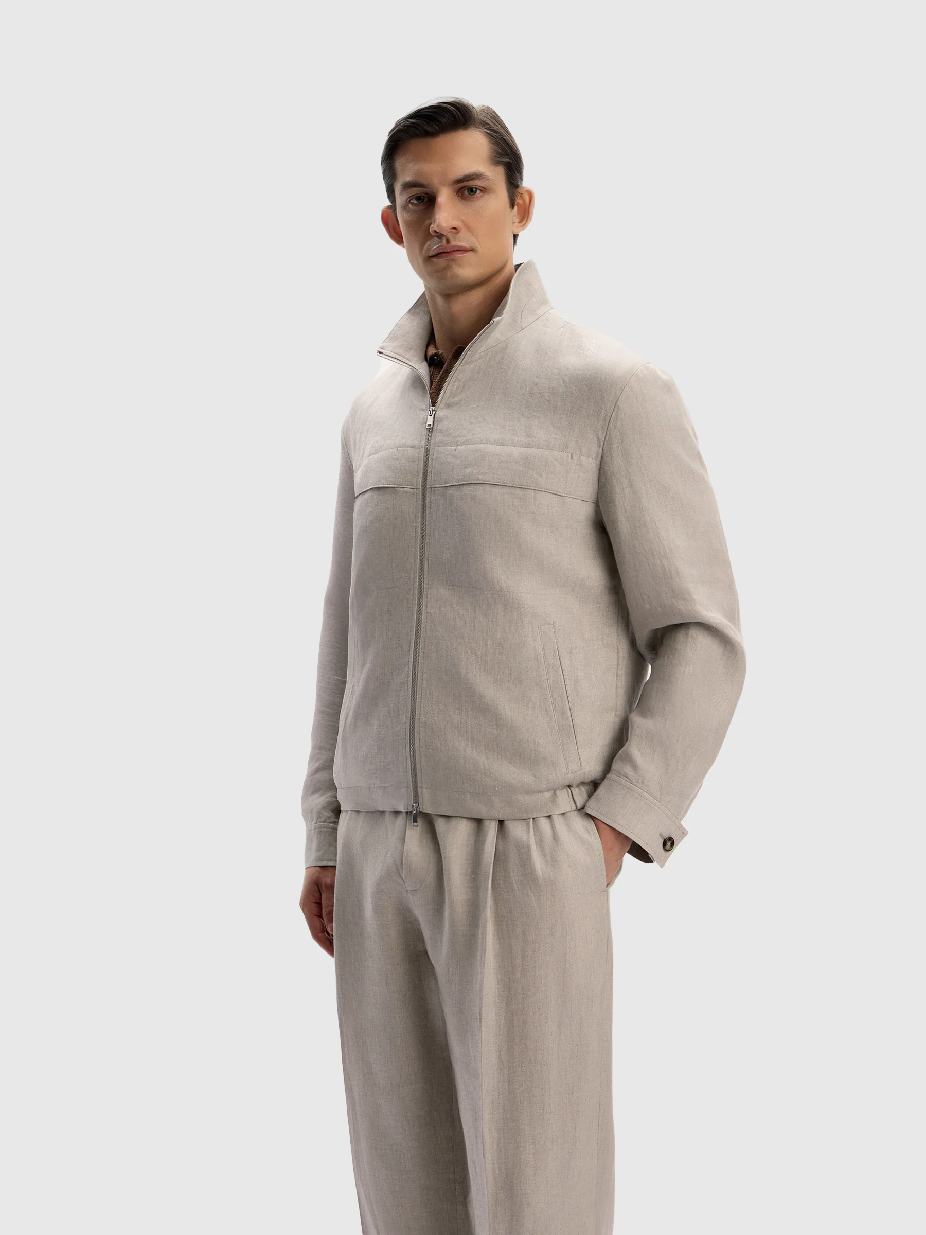 Delave linen bomber