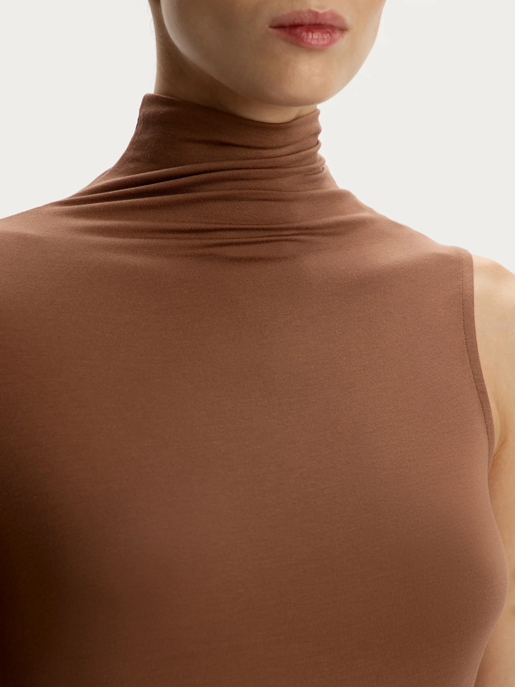 Draped modal-silk dress - Image 4
