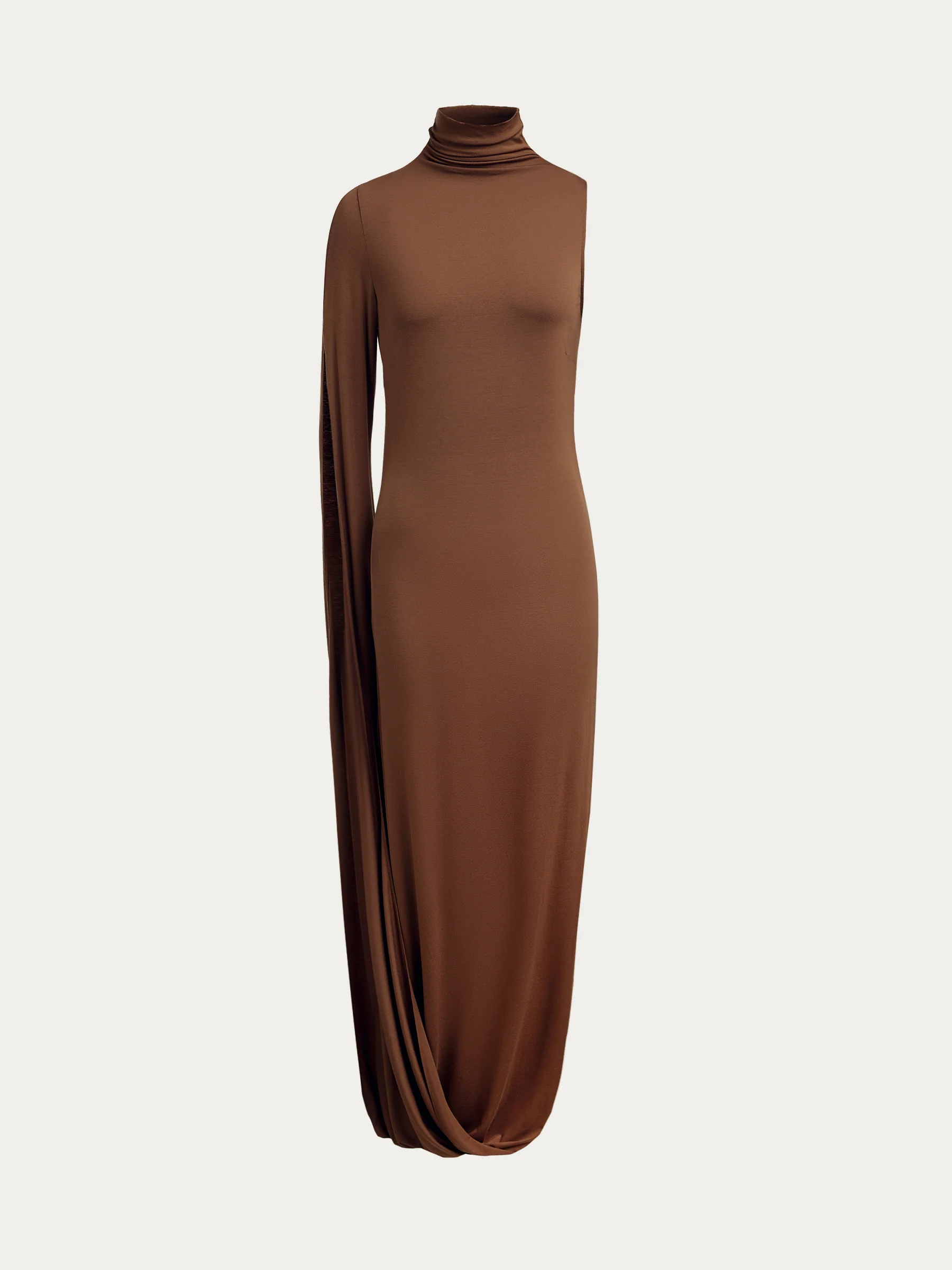 Draped modal-silk dress - Image 7