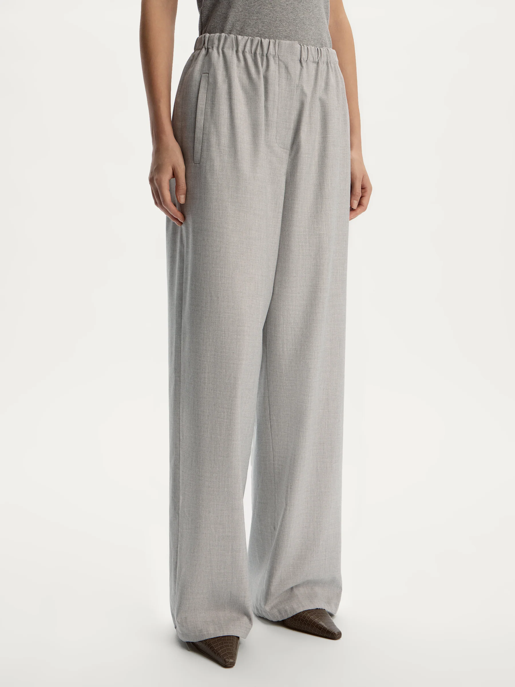 Drawstring-hem trousers - Image 2
