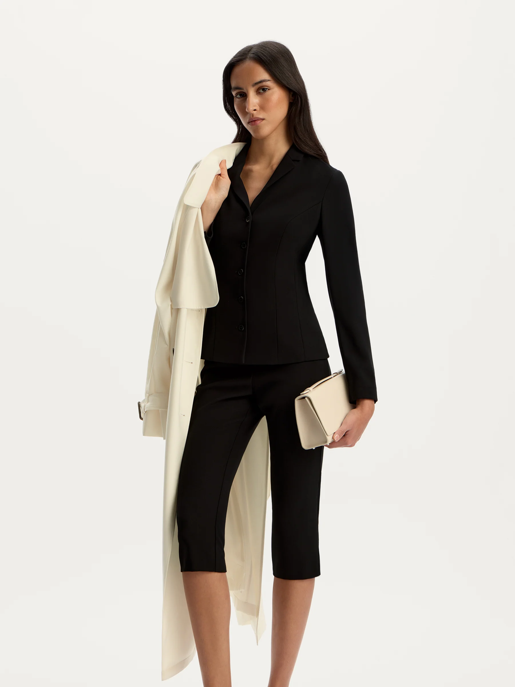 Fitted crepe blazer - Image 3