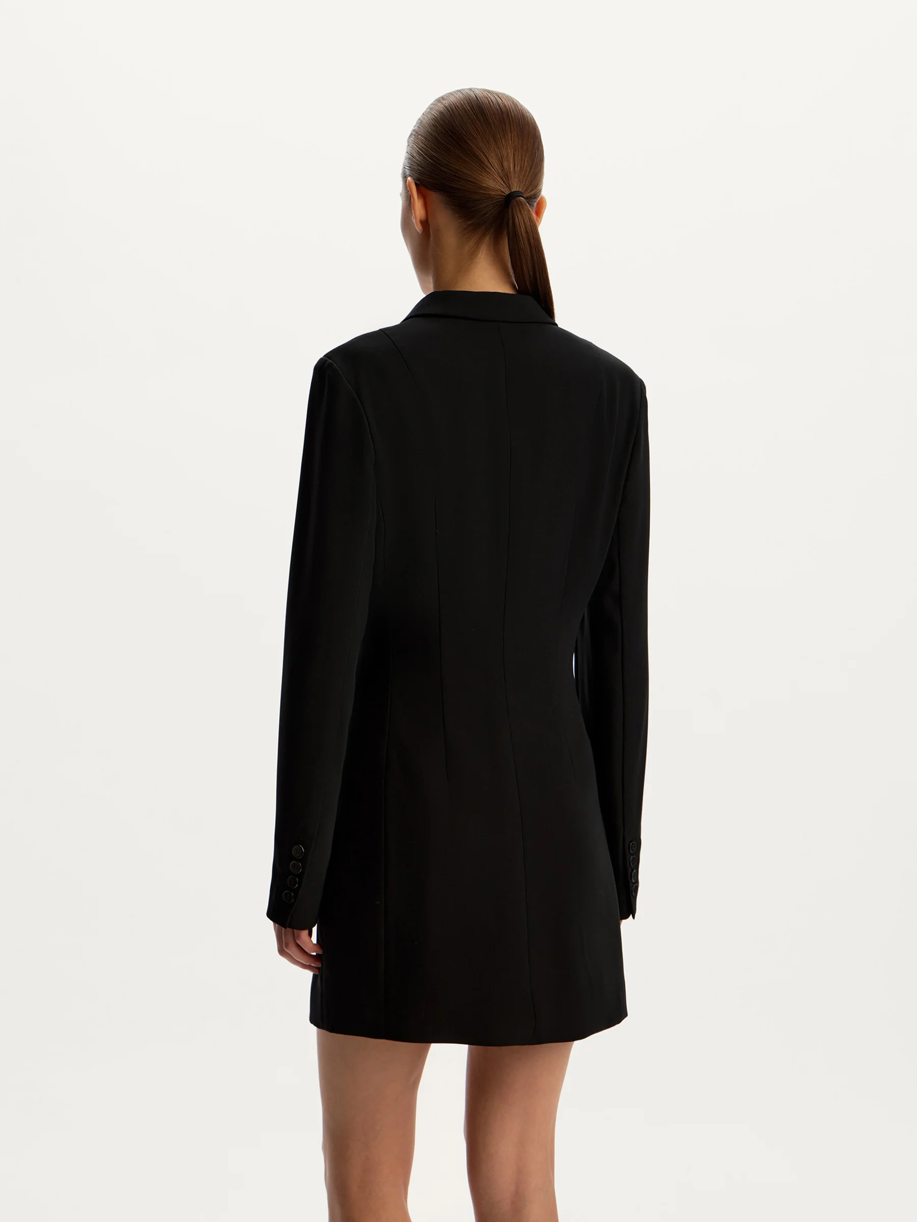 Fitted crepe blazer dress - Image 6