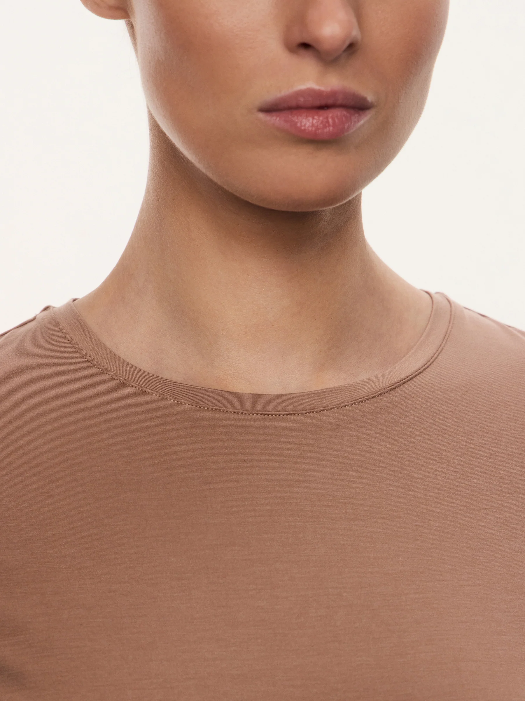 Fitted modal-silk T-shirt - Image 4