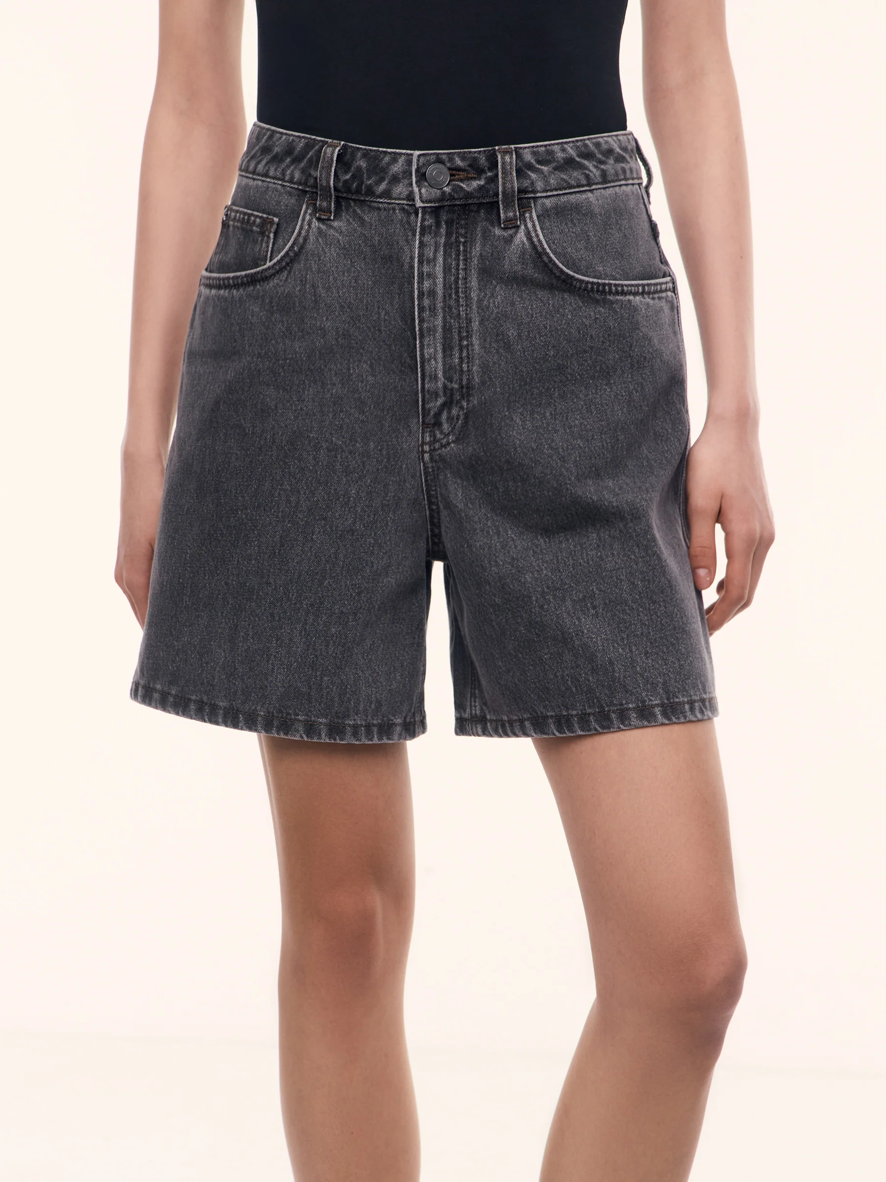 Flared denim shorts - Image 4