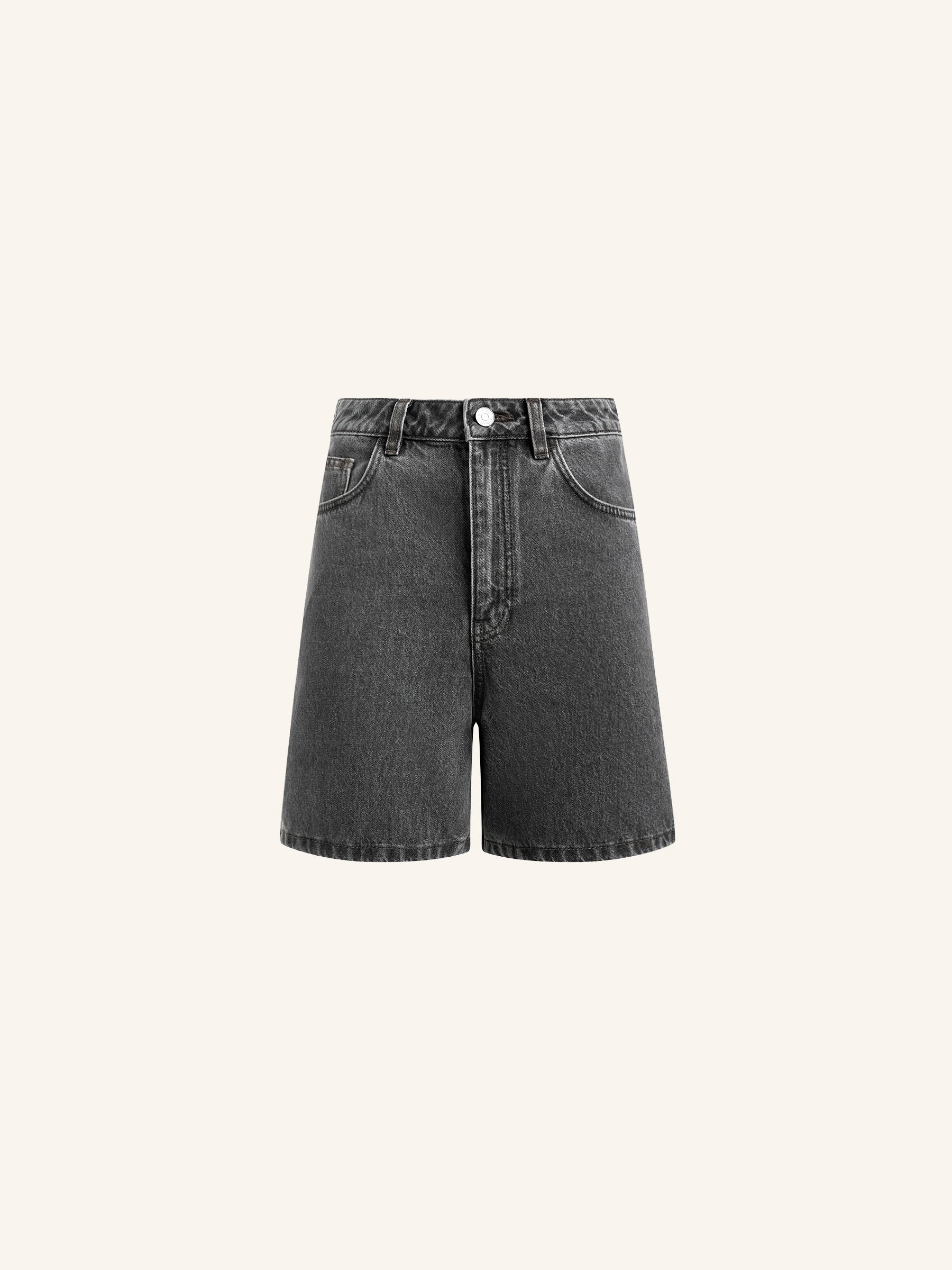 Flared denim shorts - Image 7