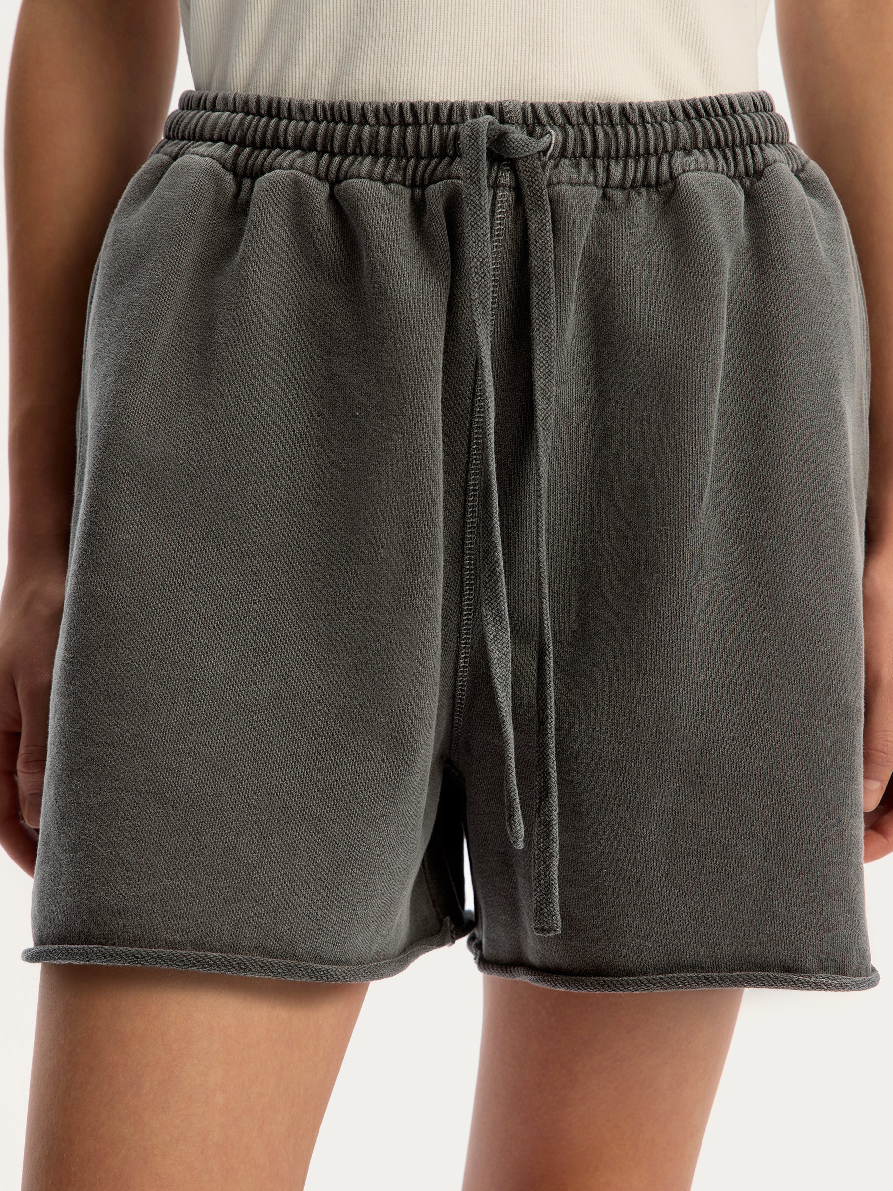 Garment-dyed terry shorts - Image 4