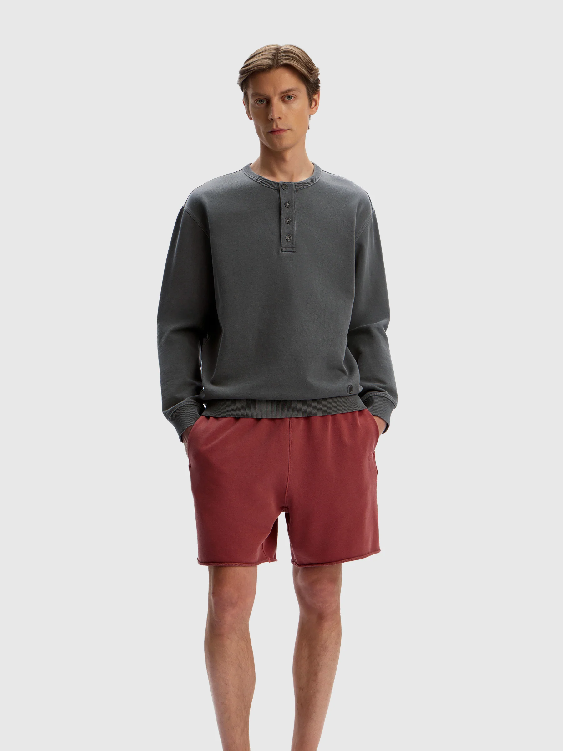 Garment-dyed terry shorts - Image 2