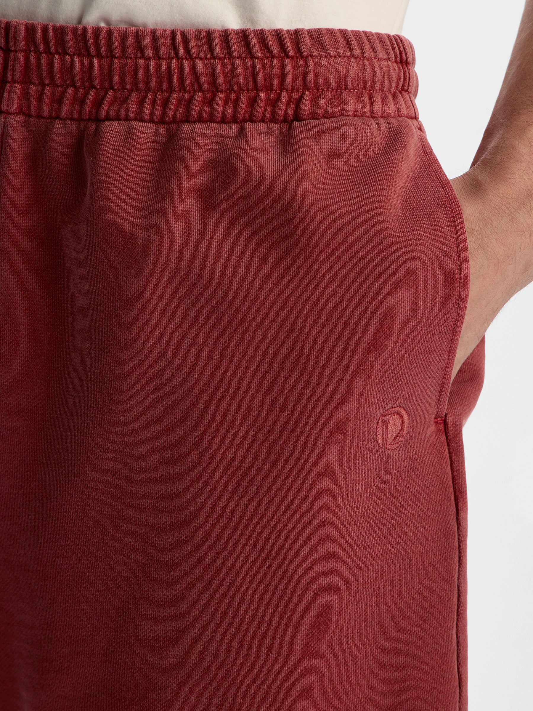 Garment-dyed terry shorts - Image 5