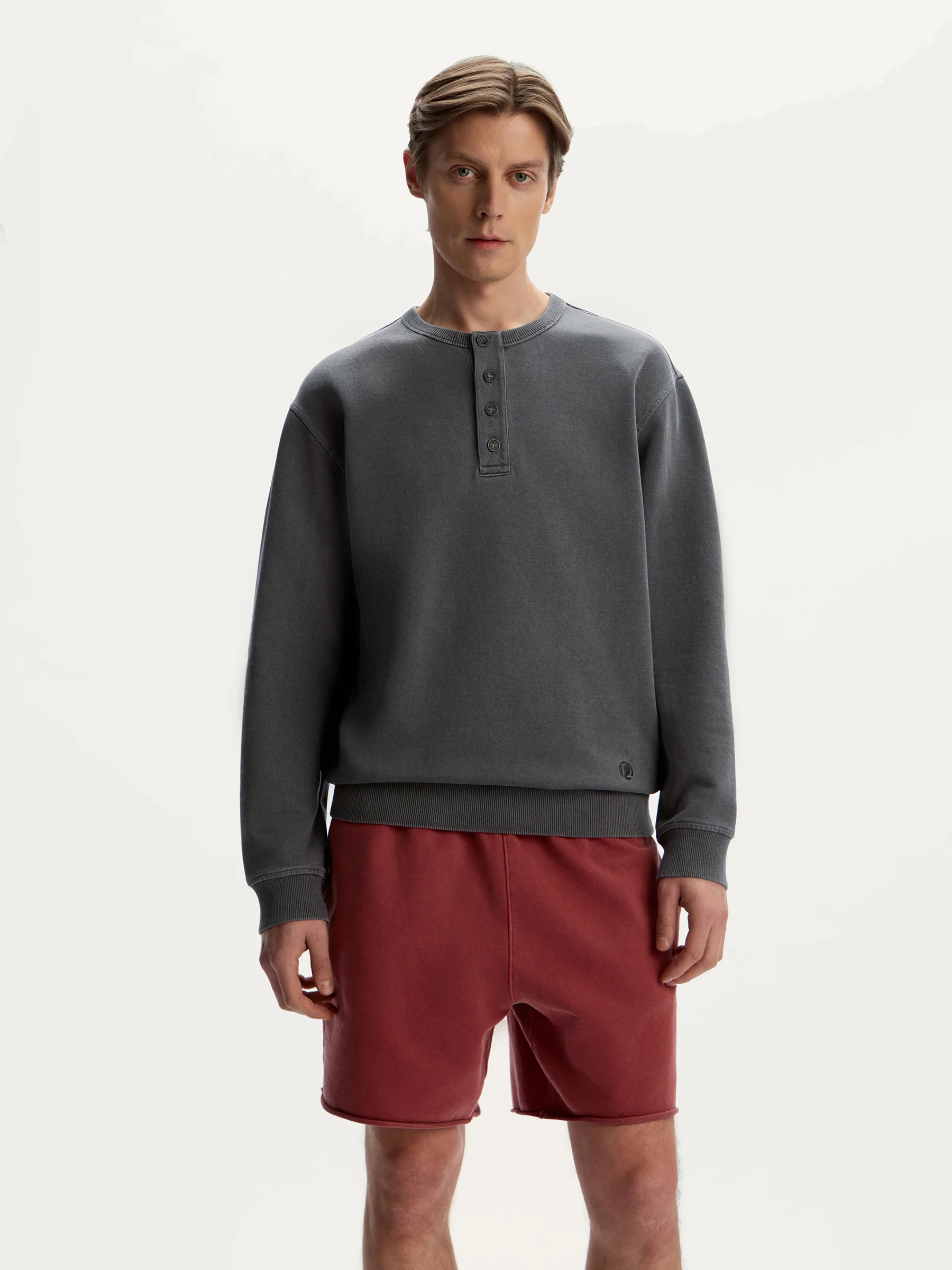 Garment-dyed terry sweatshirt - Image 2
