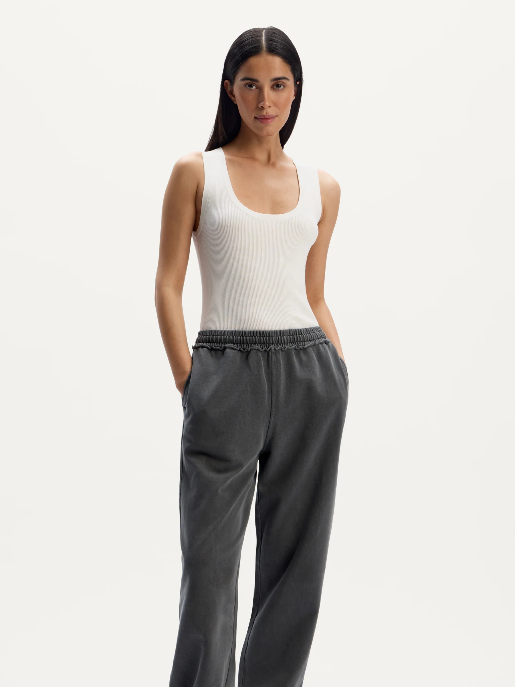 Garment-dyed terry trousers - Image 2