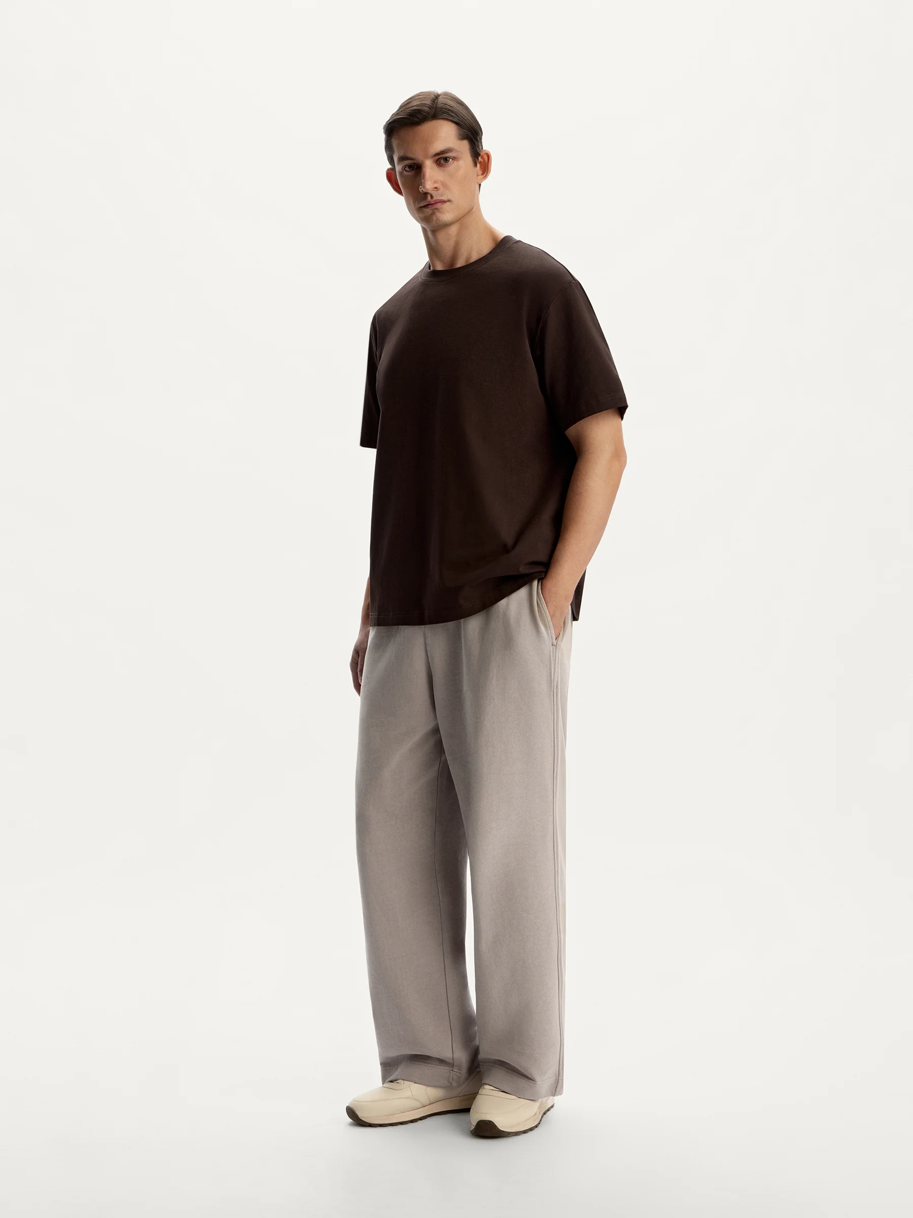 Garment-dyed trousers