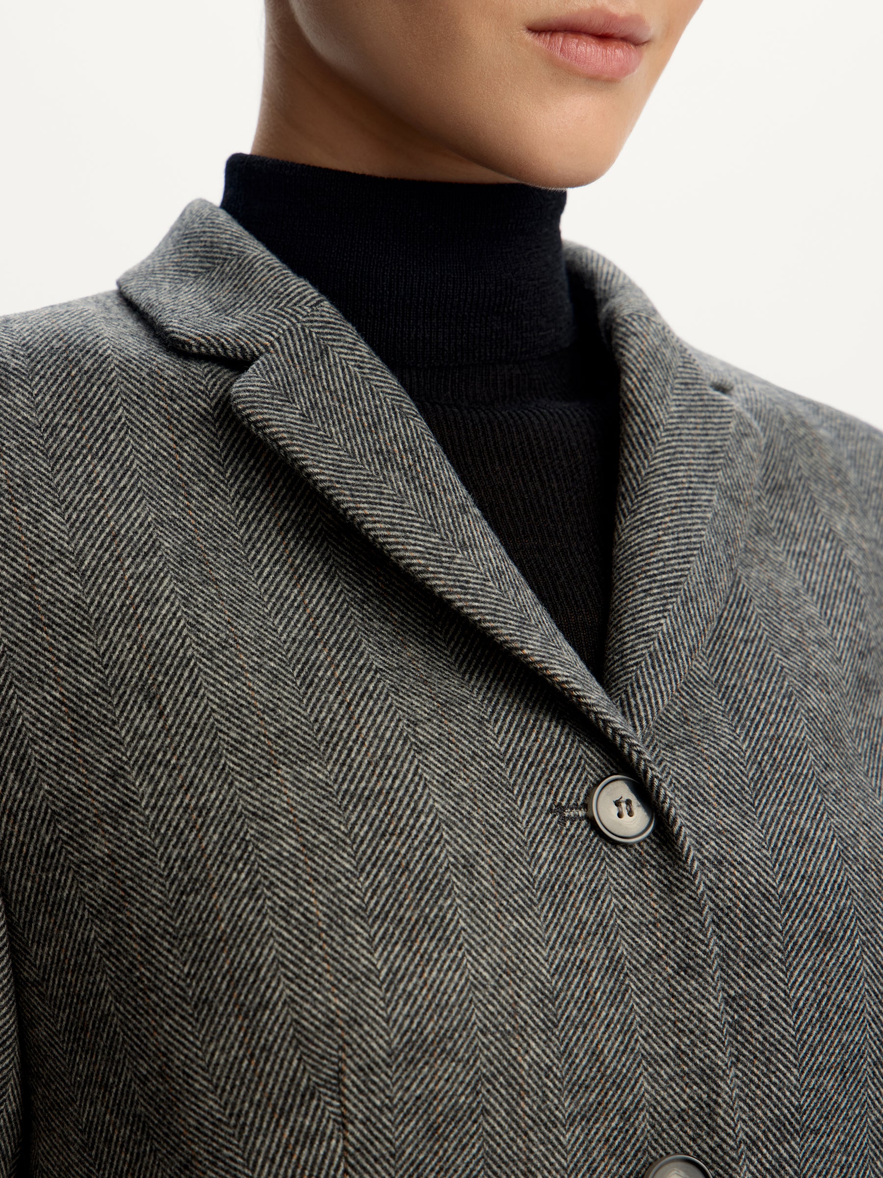 Herringbone wool-blend blazer - Image 3