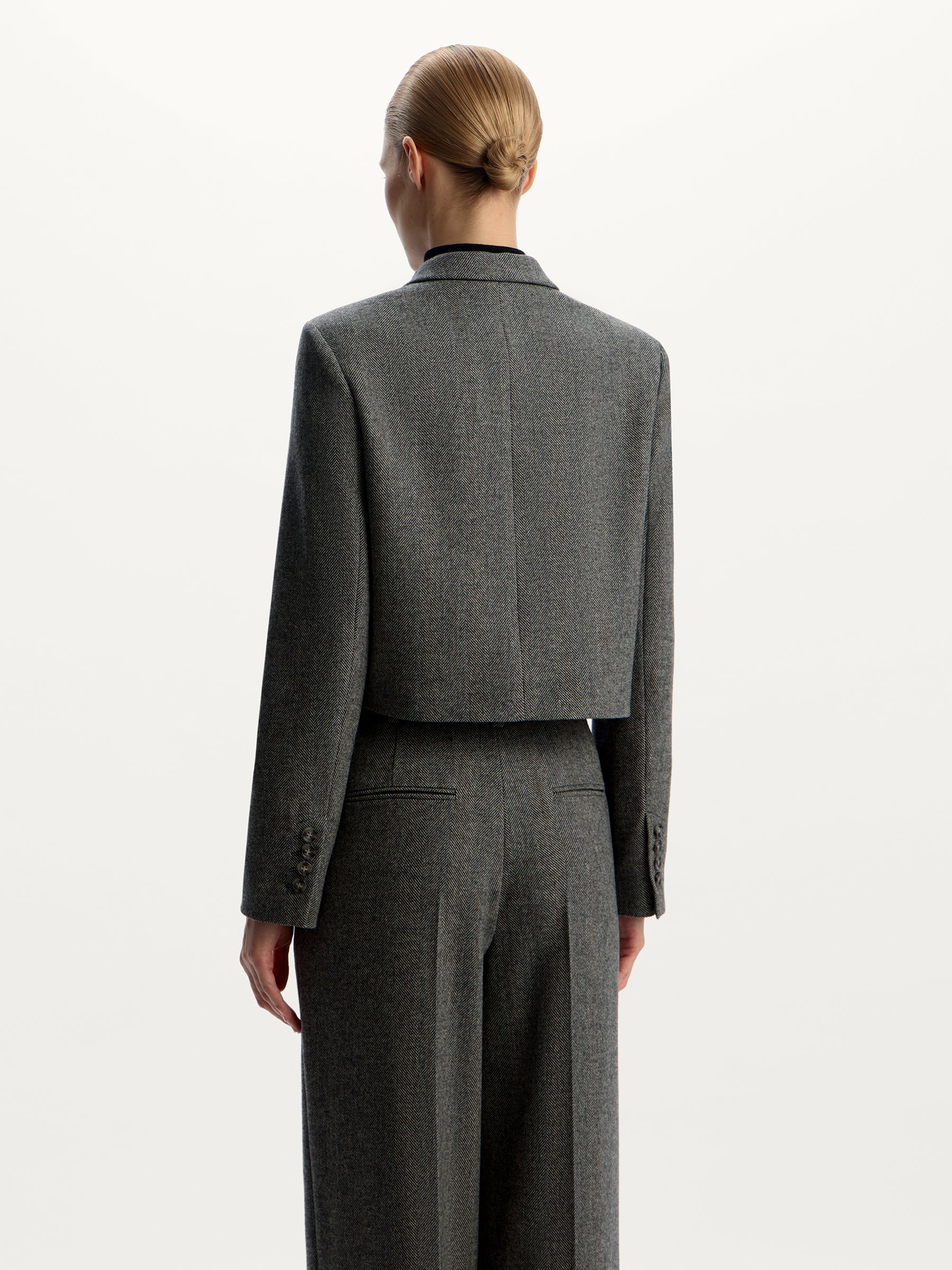 Herringbone wool-blend blazer - Image 5