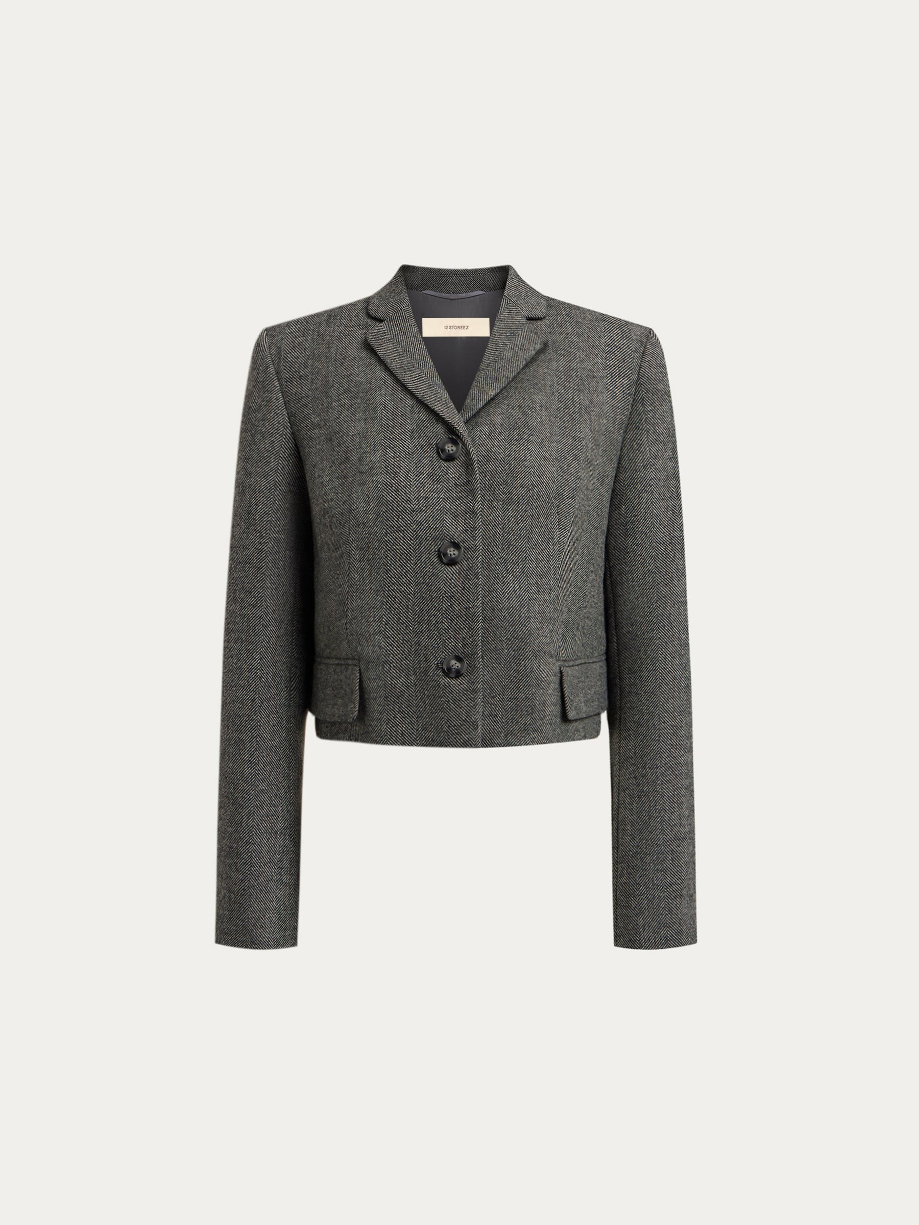 Herringbone wool-blend blazer - Image 6
